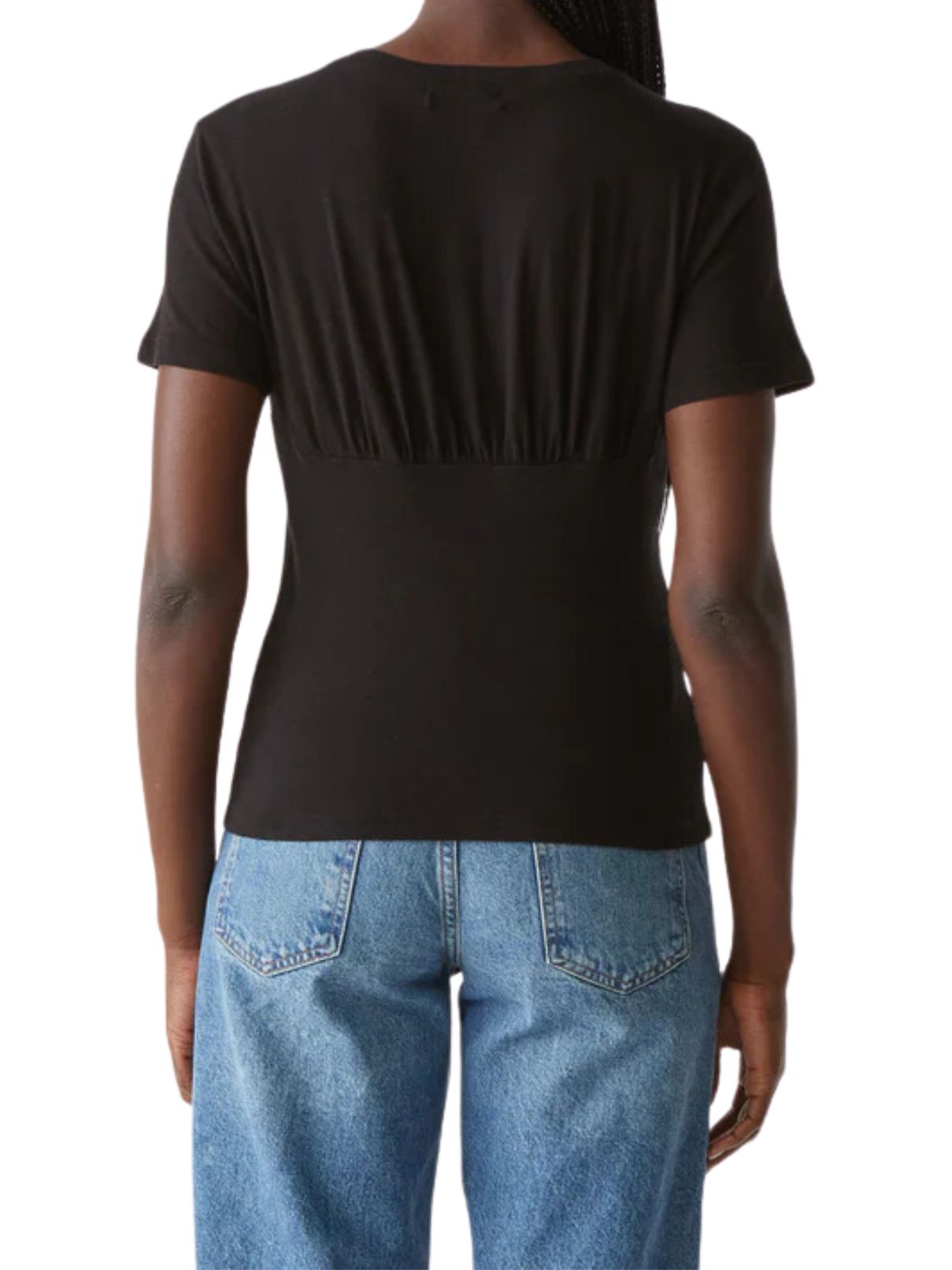 Michael Stars Victoria Shirred Top in Black