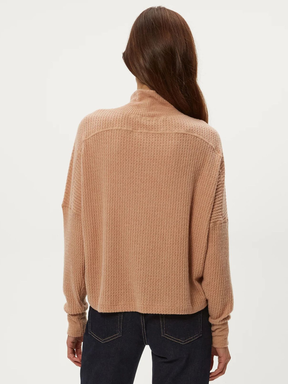 Michael Stars Wynn Mock Neck L/S in Cumin
