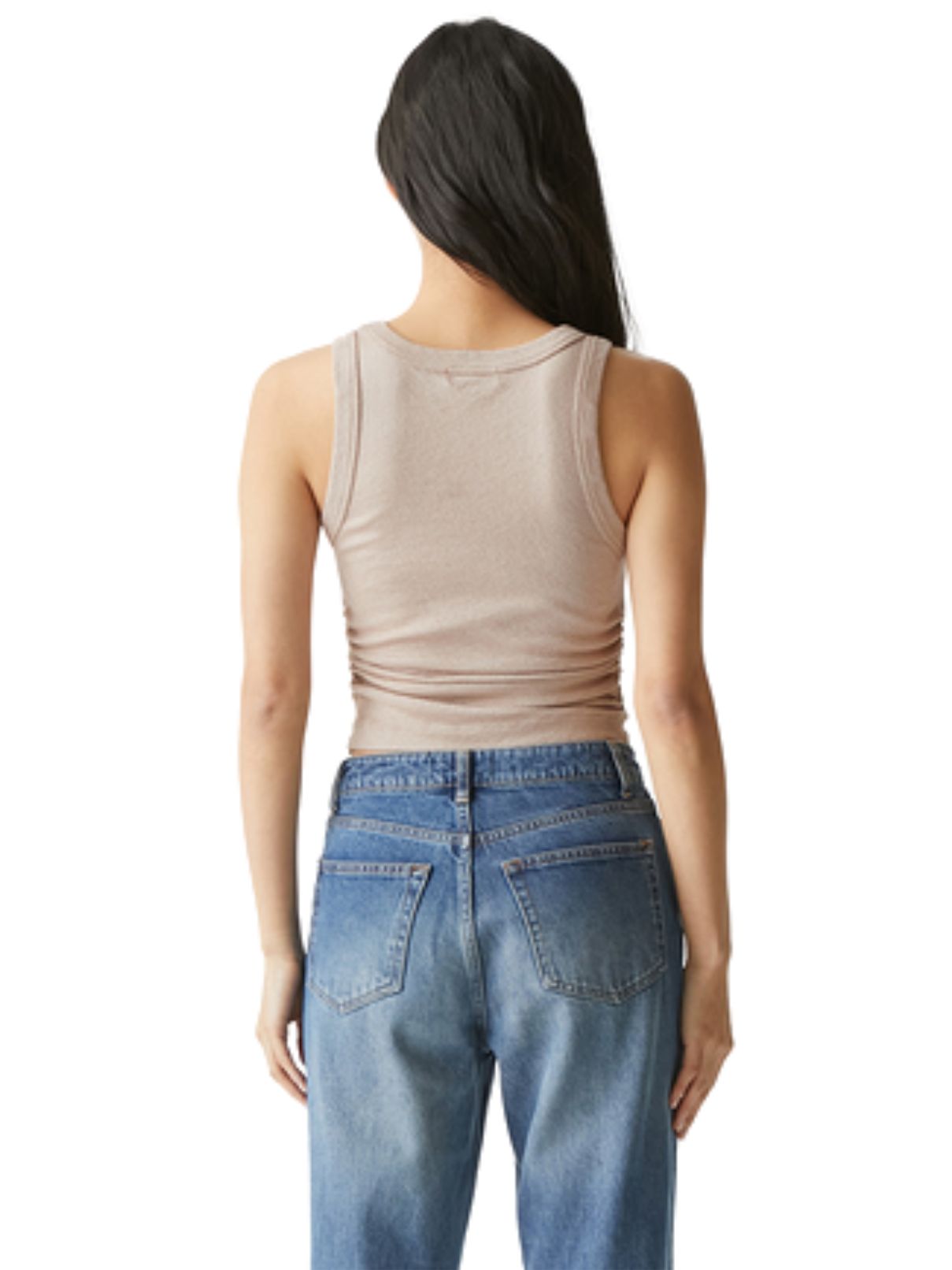 Micheal Stars Ella Shine Tank in Chalk