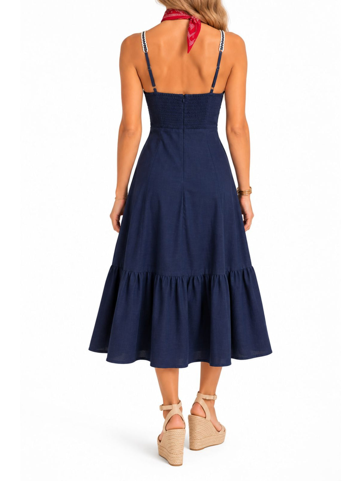 Midnight Rally Midi Dress in Navy
