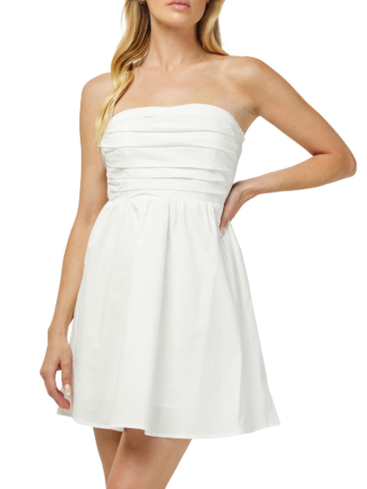 Mini Tube Dress in Off White