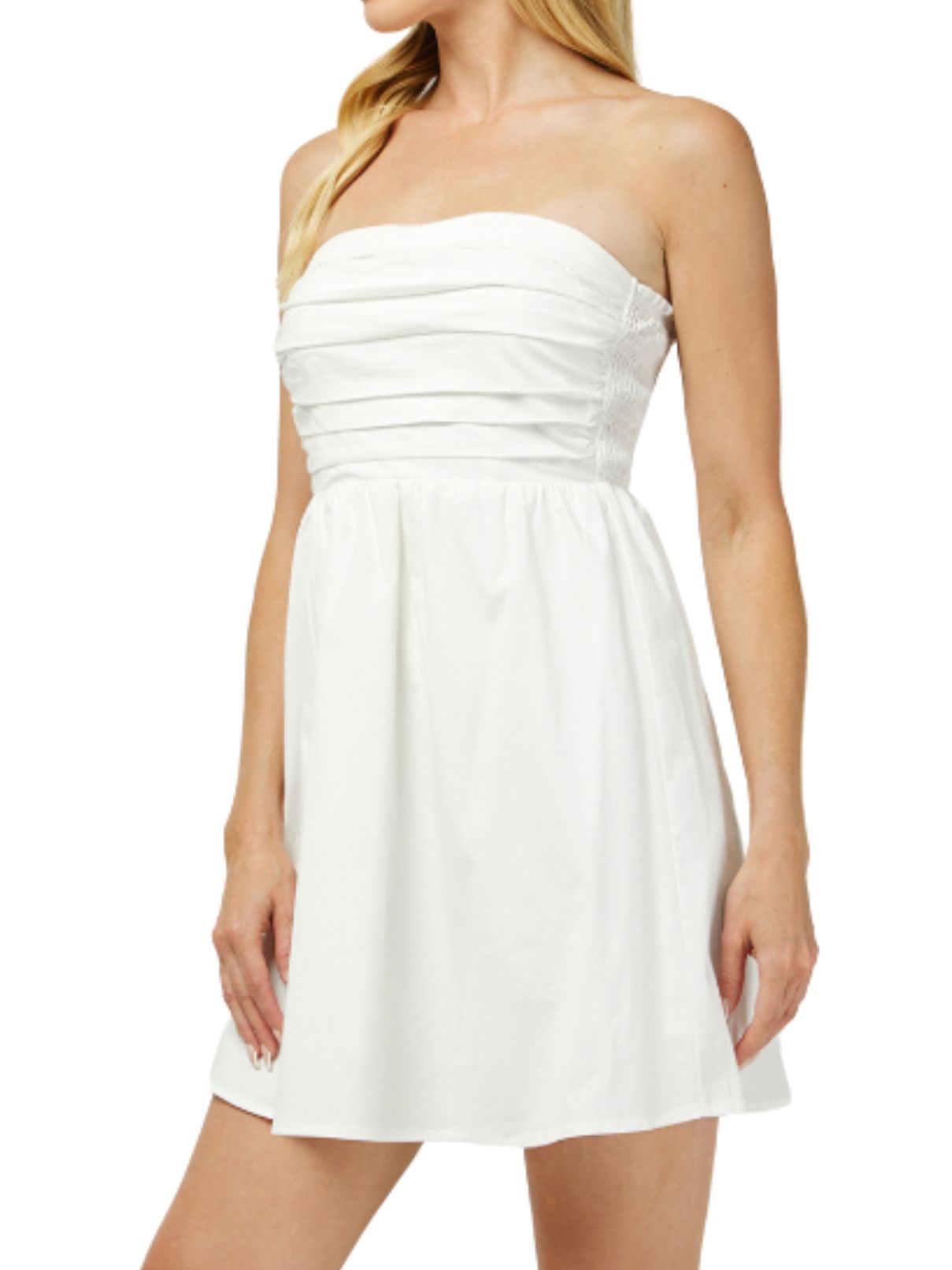 Mini Tube Dress in Off White