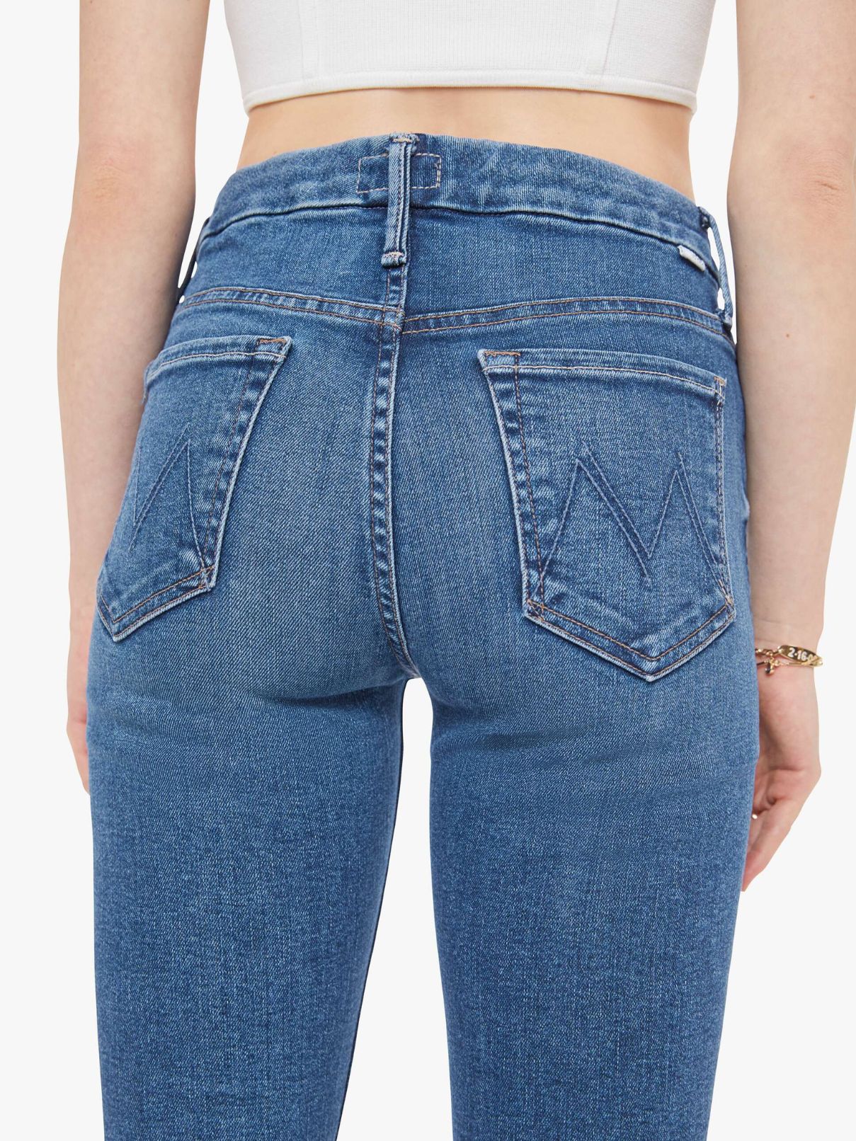 Mother Denim High Waisted Looker in Let's Split