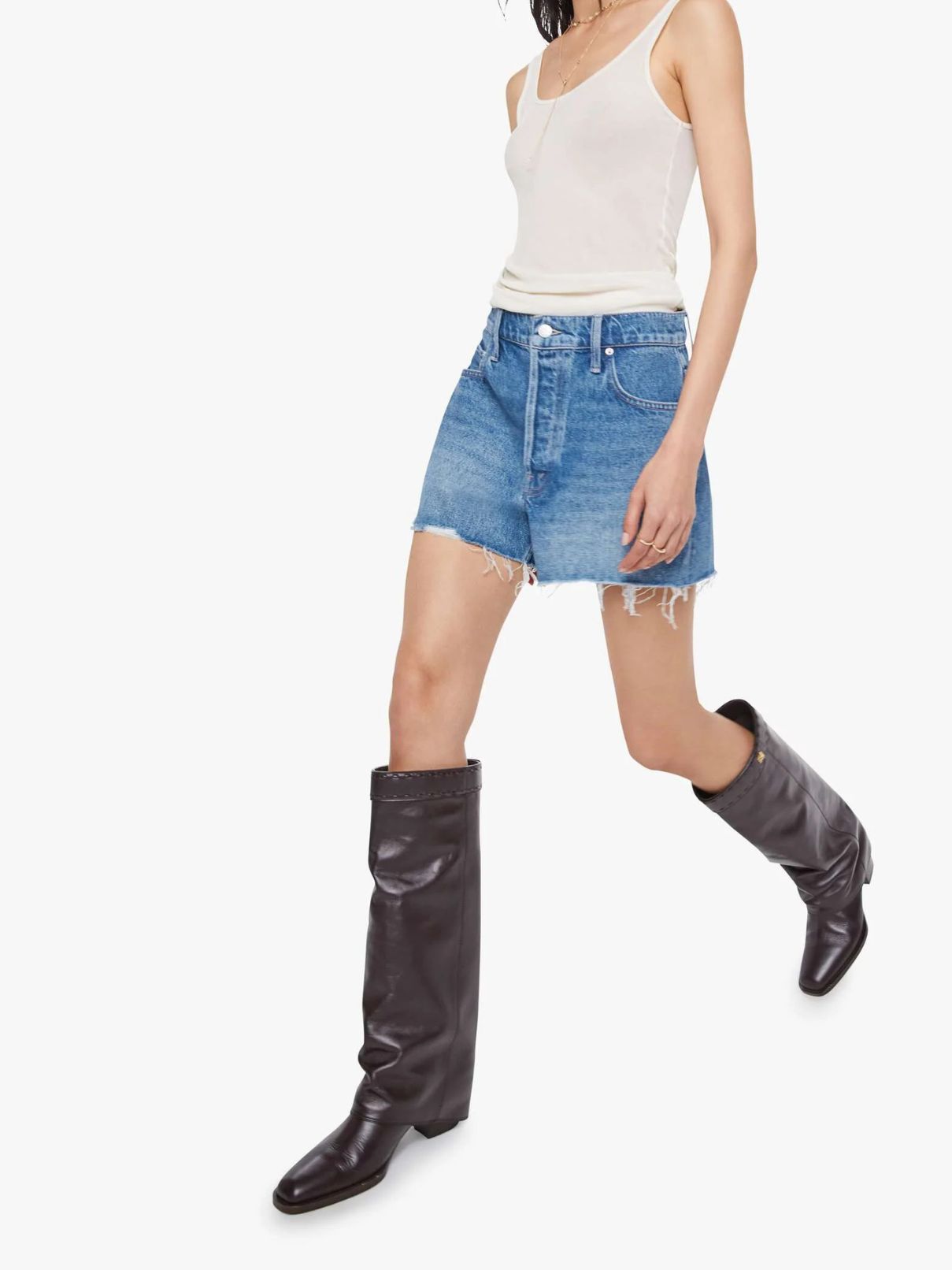 Mother Denim Main Course Fray in Chey Toy