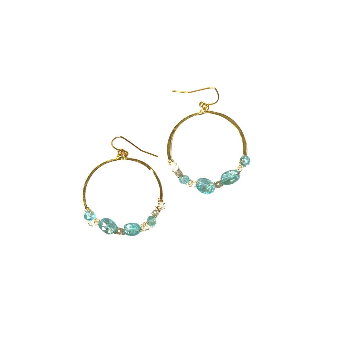Native Gem Fairydust Circle Hoop in Blue Topaz