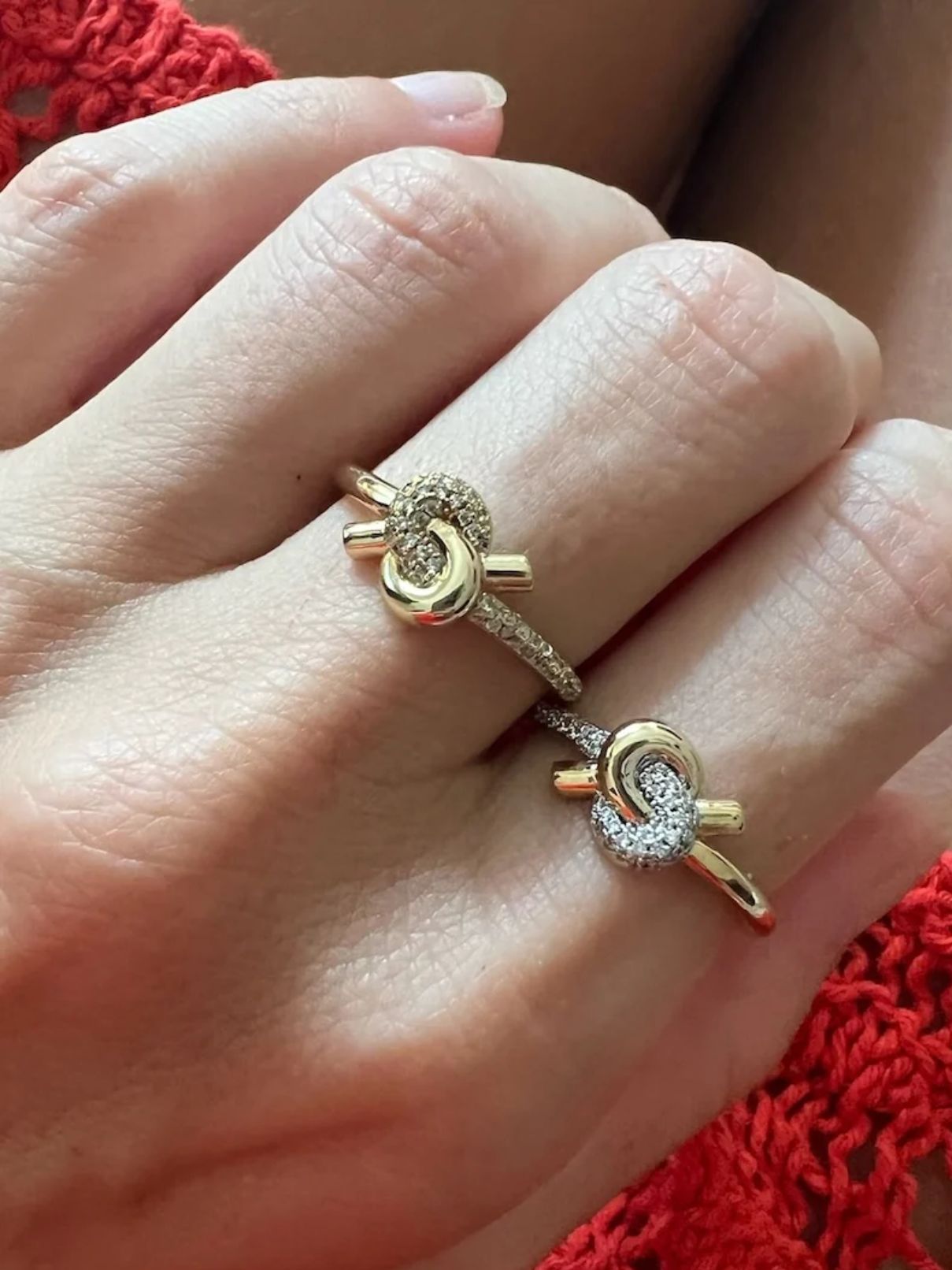 Native Gem Love Knot Ring in Duo