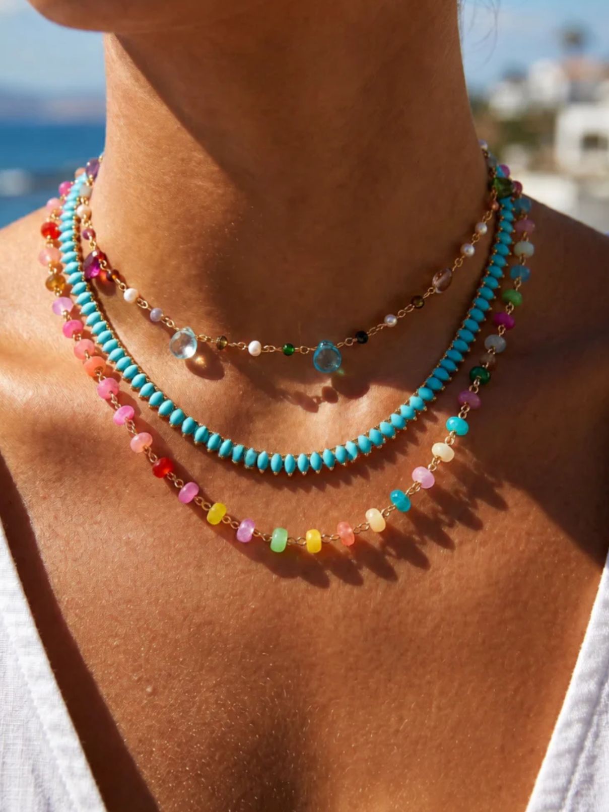 Native Gem Neon Rainbow Opal Necklace