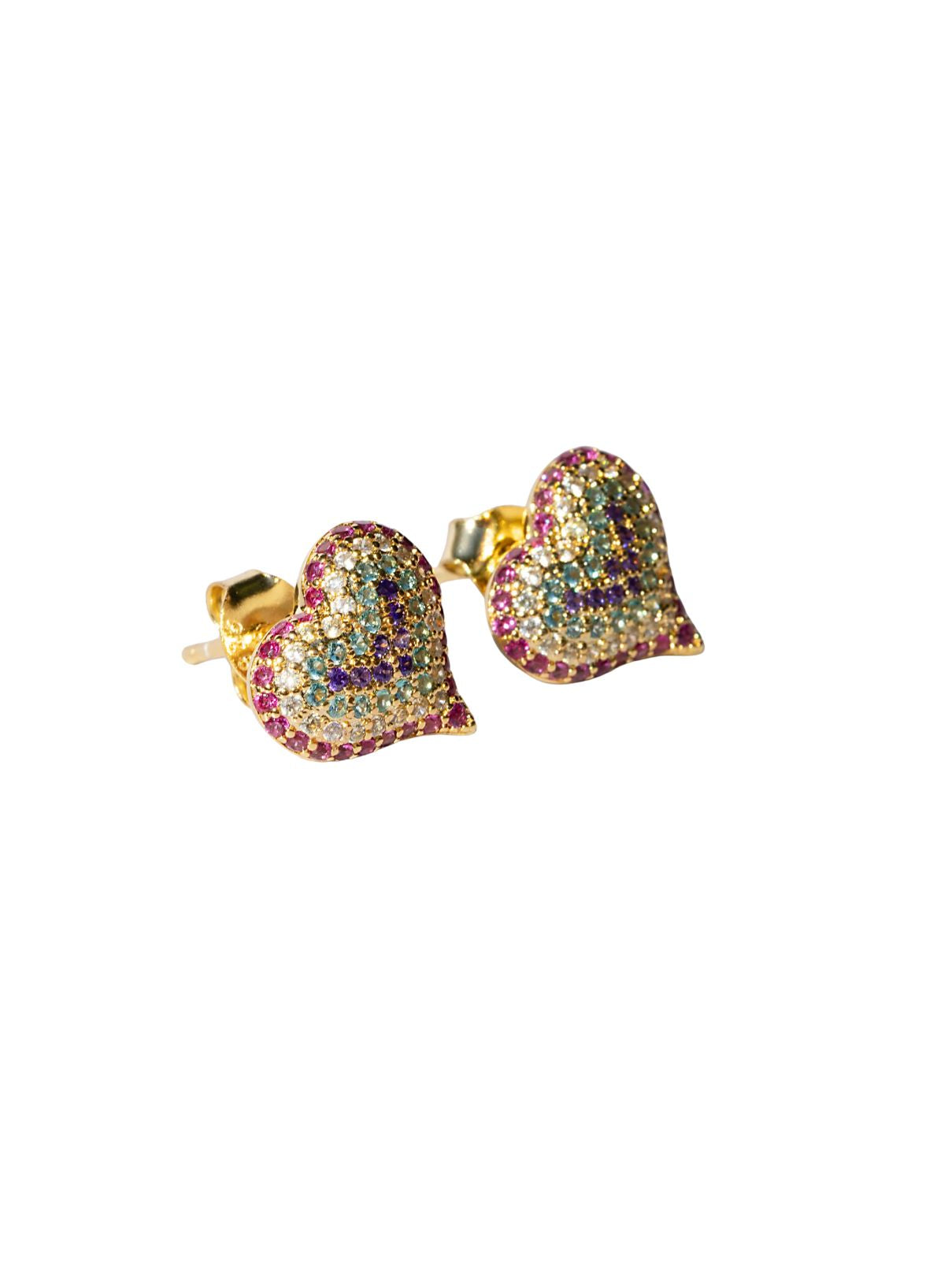 Native Gem Queen of Hearts Stud Earrings in Chroma