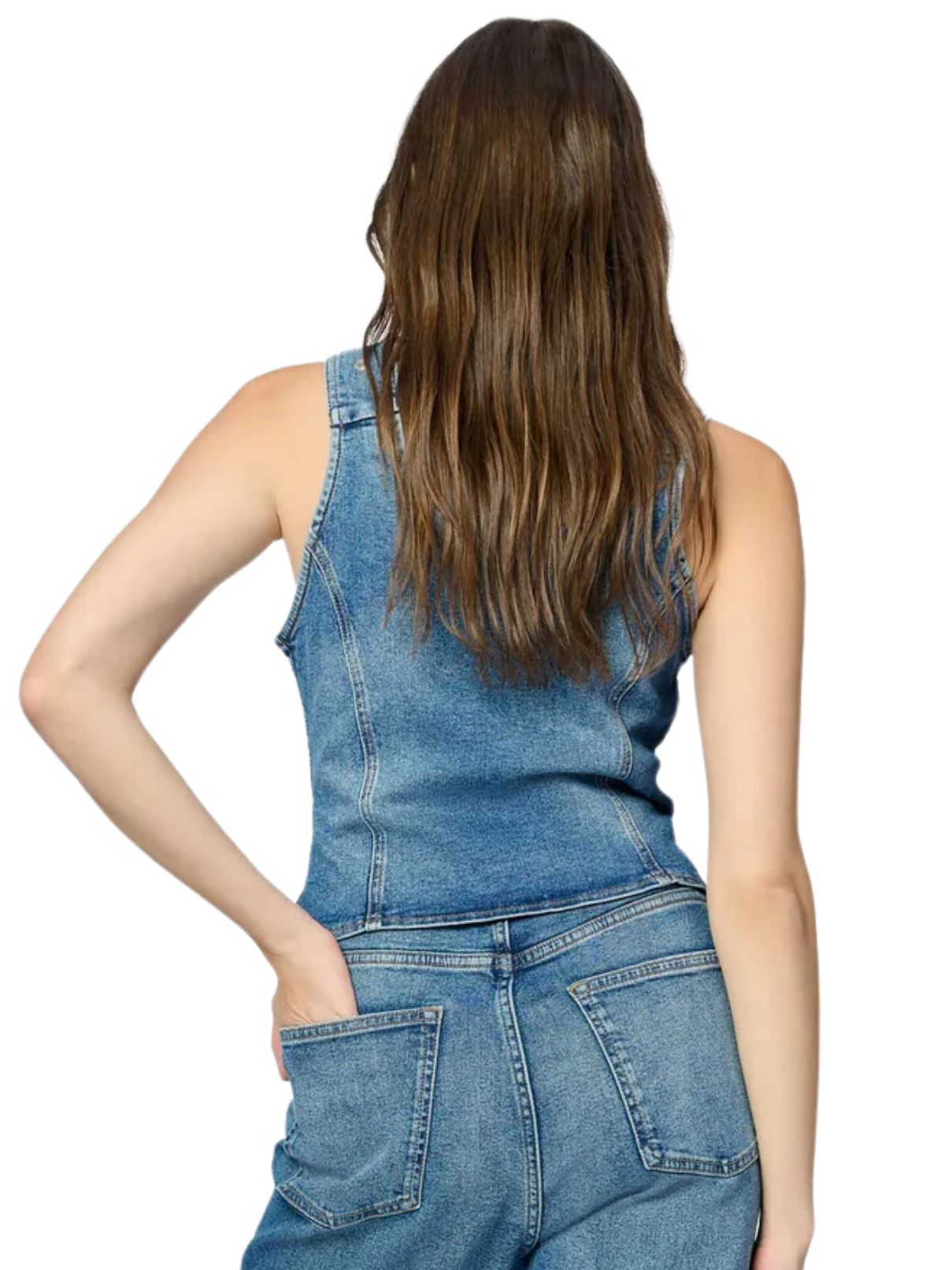 New Girl Old Soul Denim Vest in Rockaway