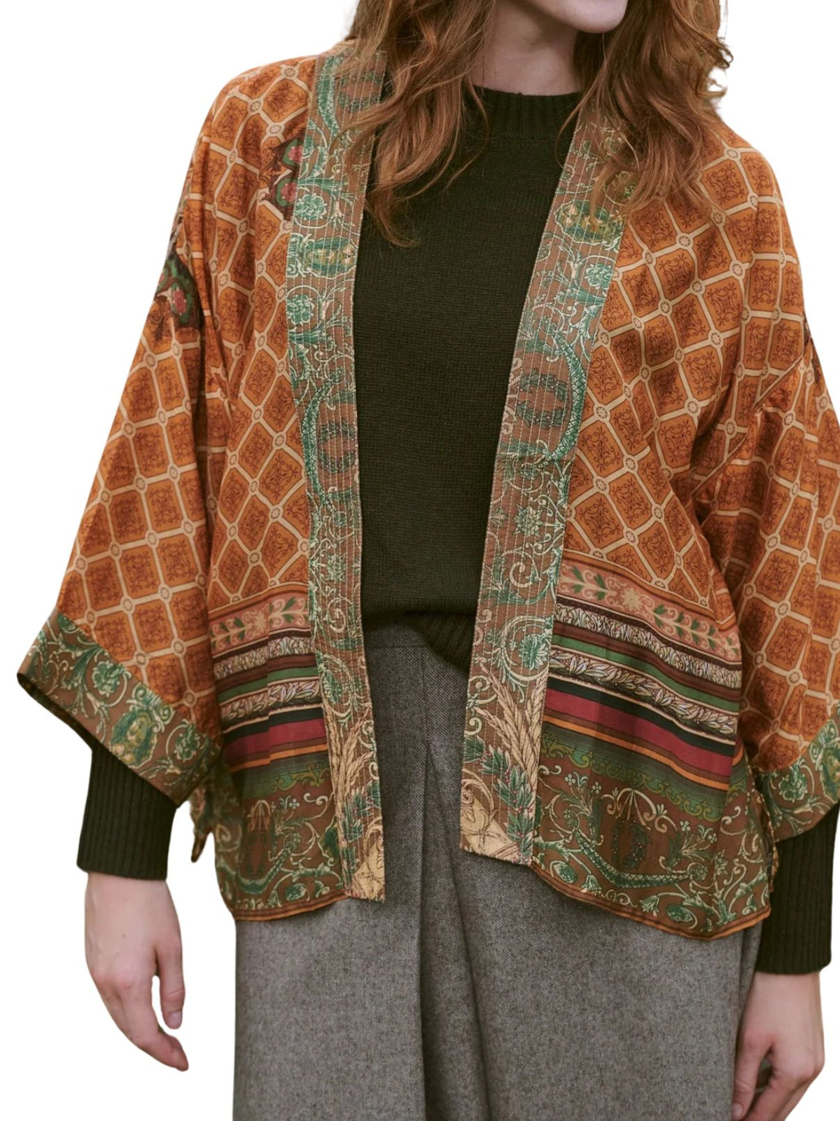 One Hundred Stars Amulet Kimono in Gold