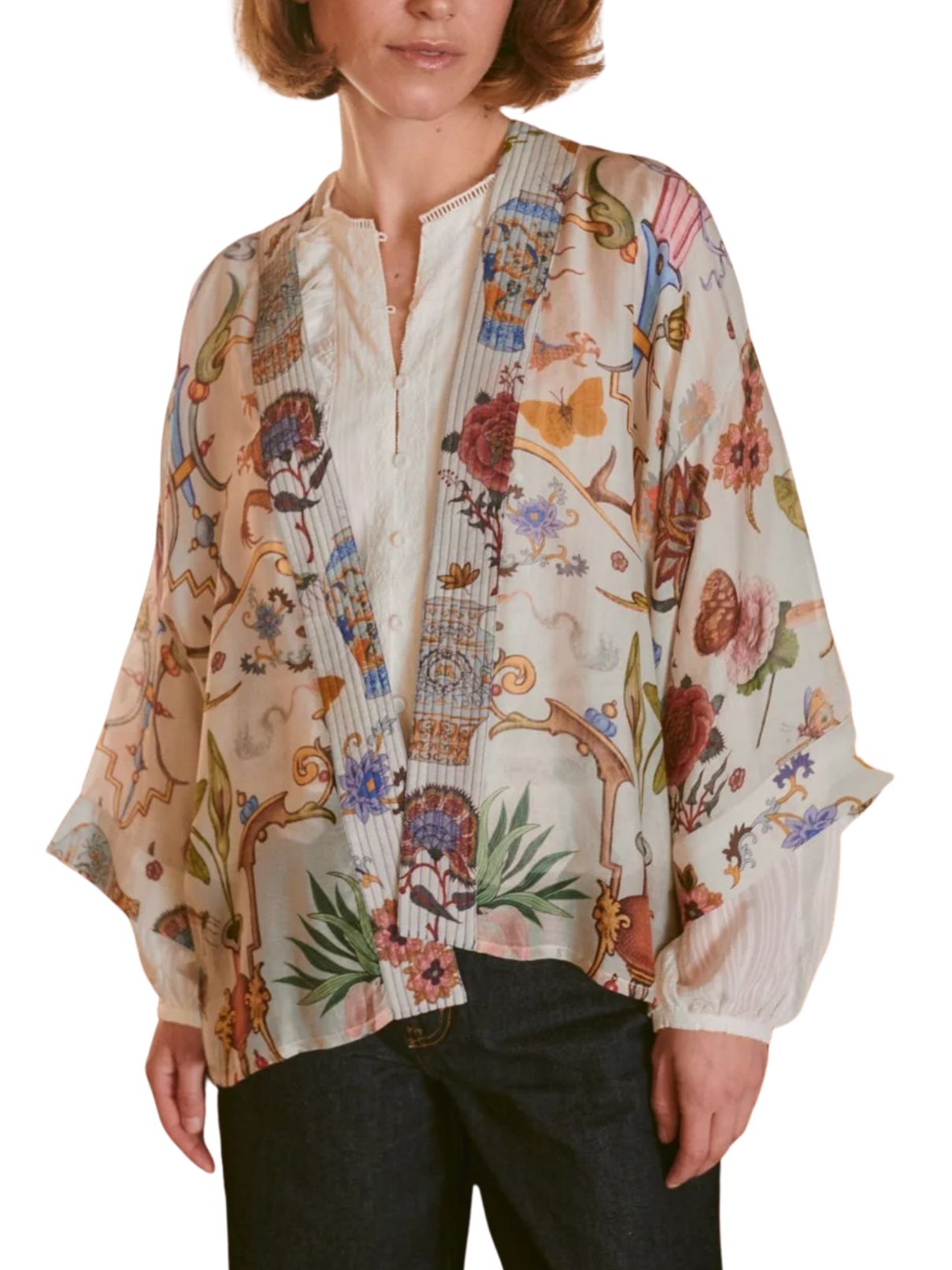 One Hundred Stars Cornucopia Kimono in Ivory