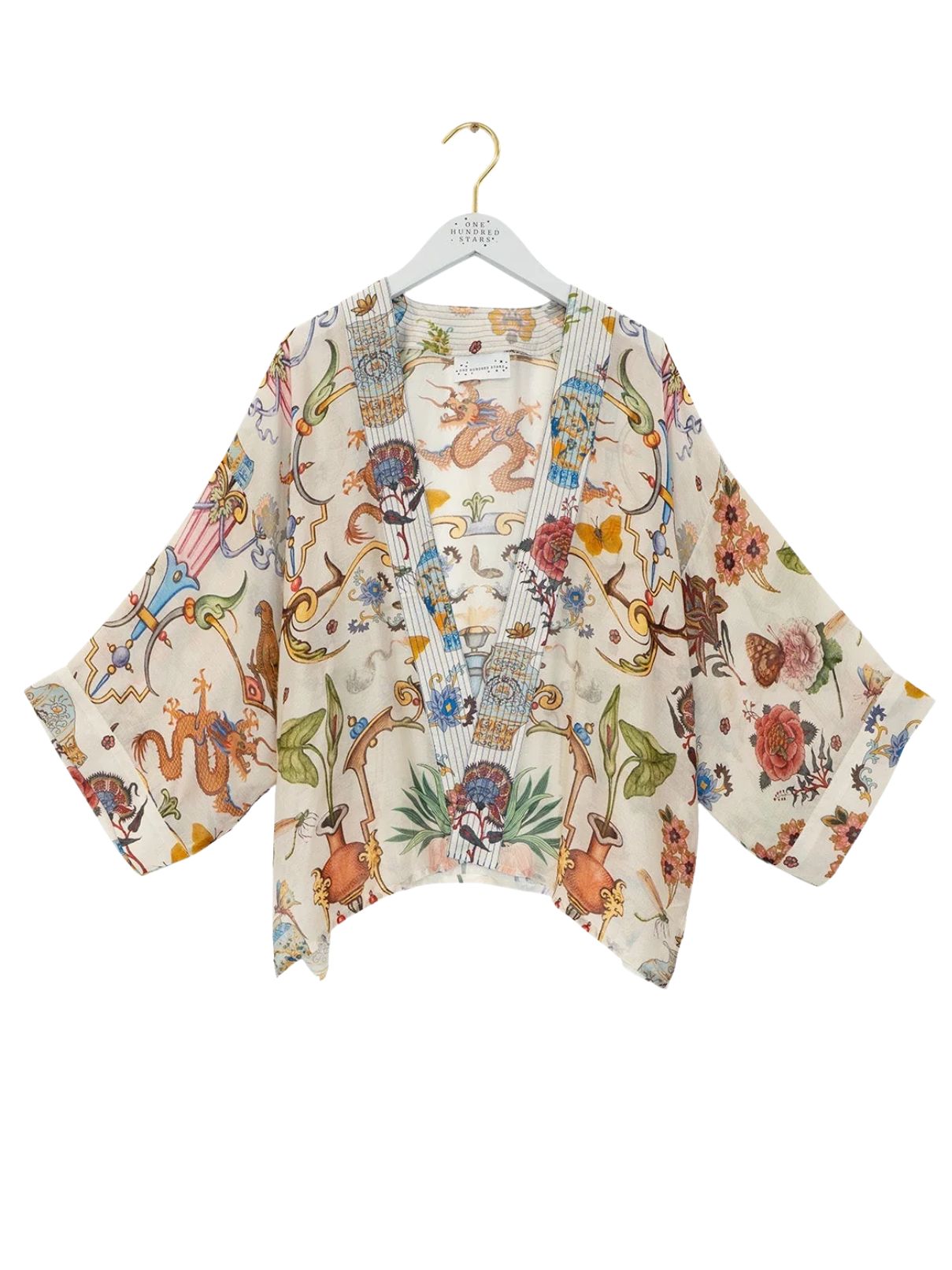 One Hundred Stars Cornucopia Kimono in Ivory