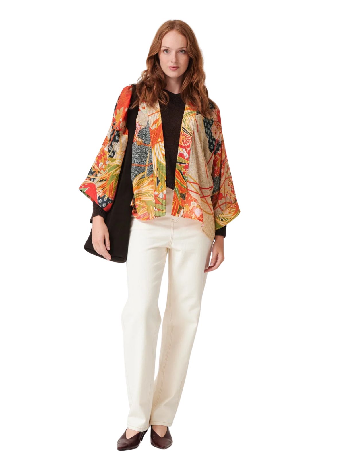One Hundred Stars Fans Kimono Scarlet