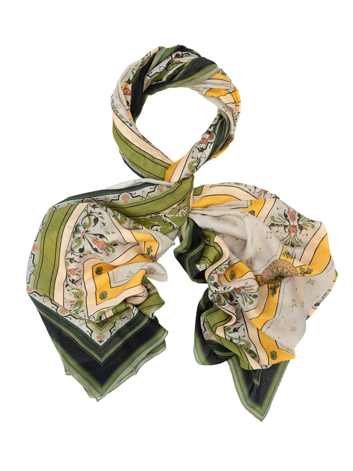 One Hundred Stars Fleur De Lys Scarf in Gold