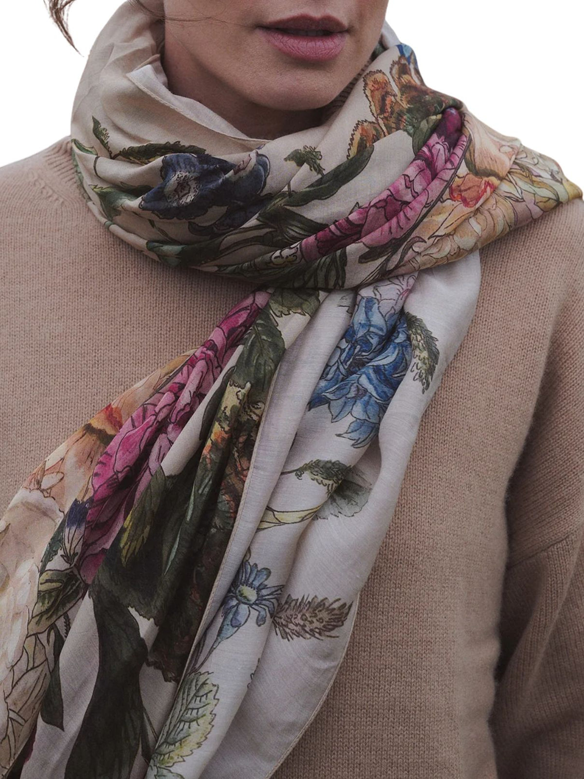 One Hundred Stars Primula Scarf in Stone
