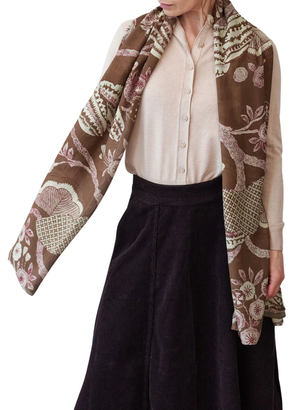 One Hundred Stars Rosa Scarf in Brown