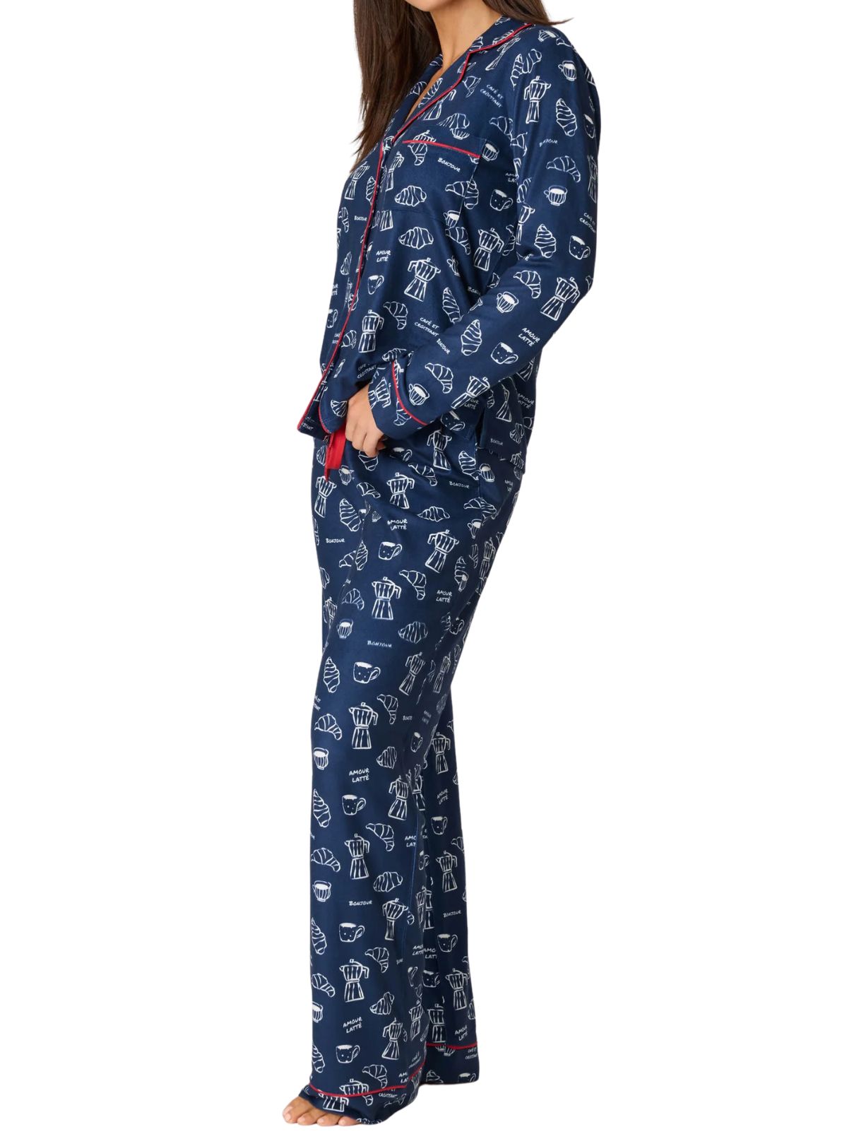 P.J. Salvage Bonjour Babe French Breakfast PJ Set – Deep Navy