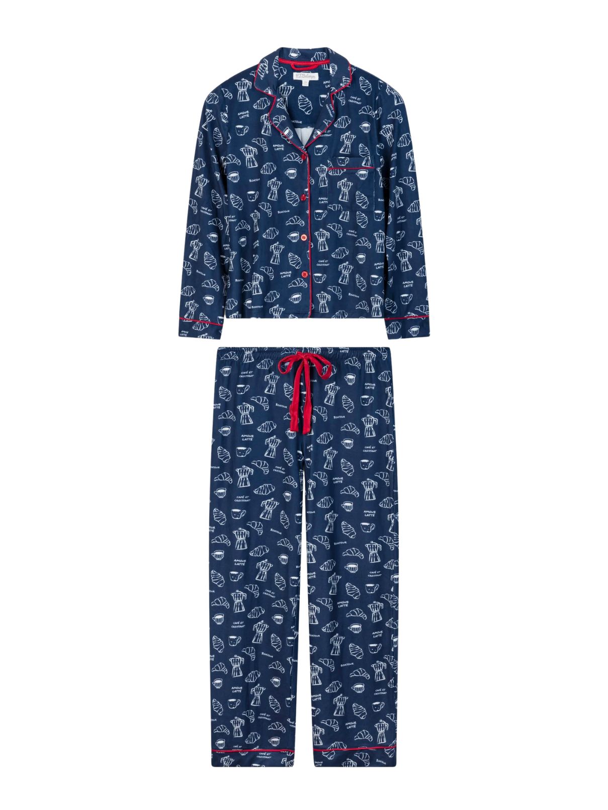 P.J. Salvage Bonjour Babe French Breakfast PJ Set – Deep Navy
