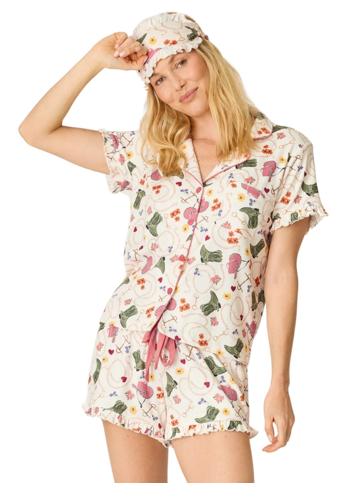P.J. Salvage Saddle Up Western Print 3-Piece PJ Set