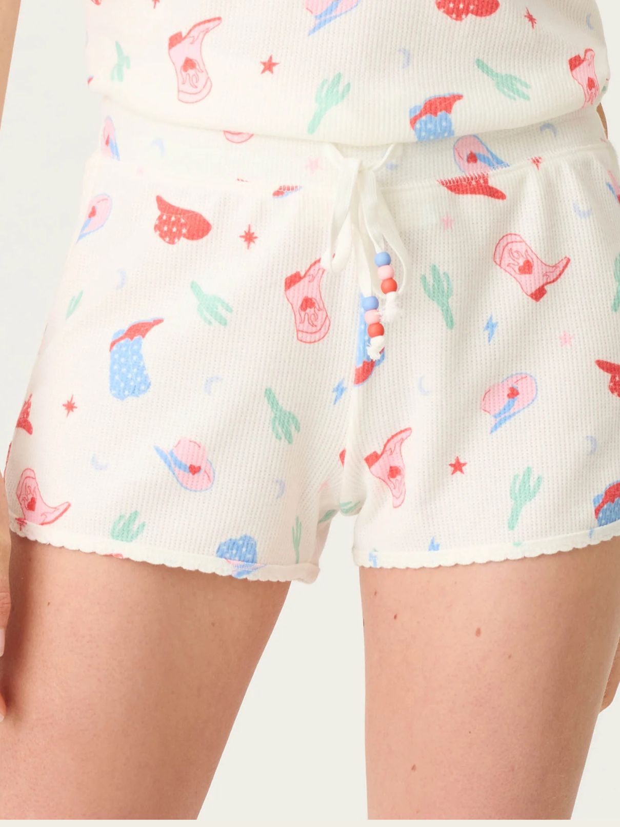 PJ Salvage American Honey Cowboy Print Shorts
