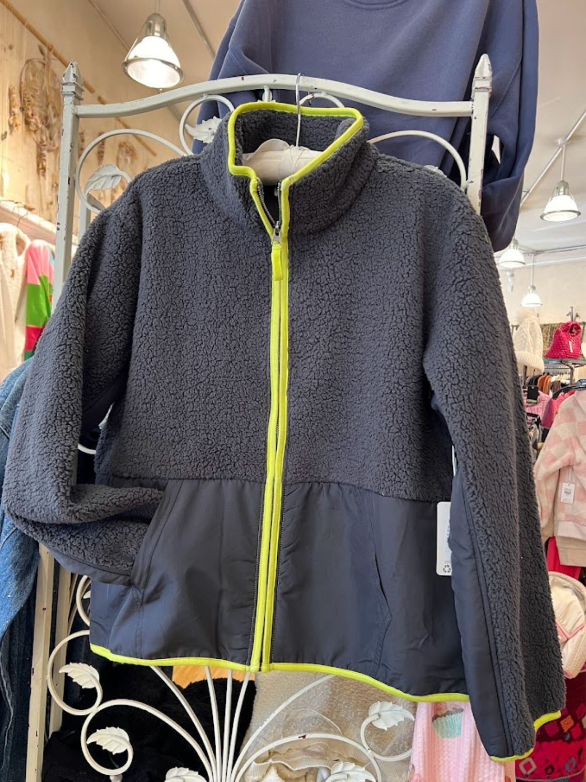 PJ Salvage Cozy Jacket in Charcoal