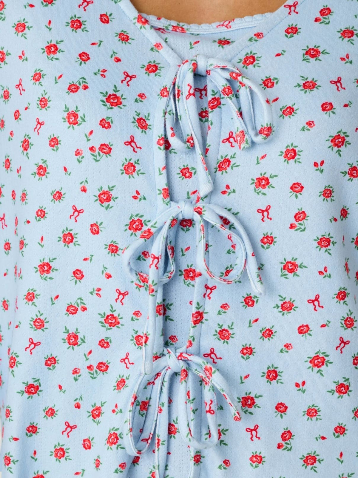 PJ Salvage Festive Florals Pajama Set in Blue Floral