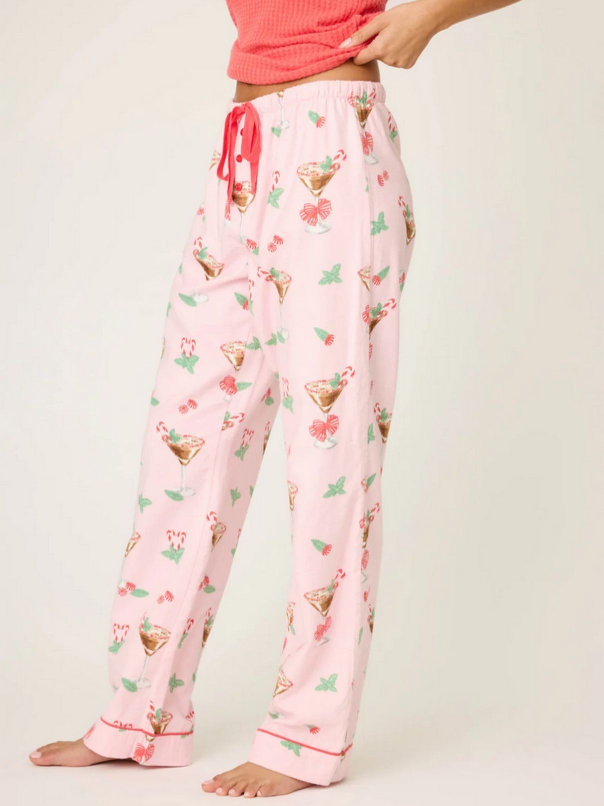 PJ Salvage Flannel Pants in Ballet Pink