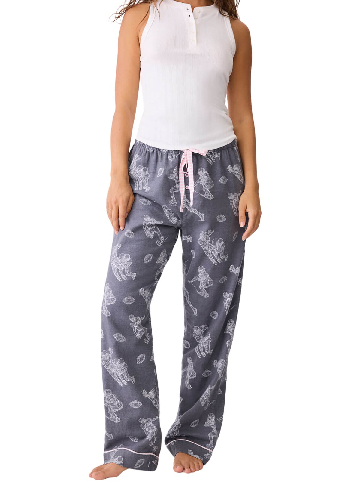 PJ Salvage Flannel Pants in Charcoal