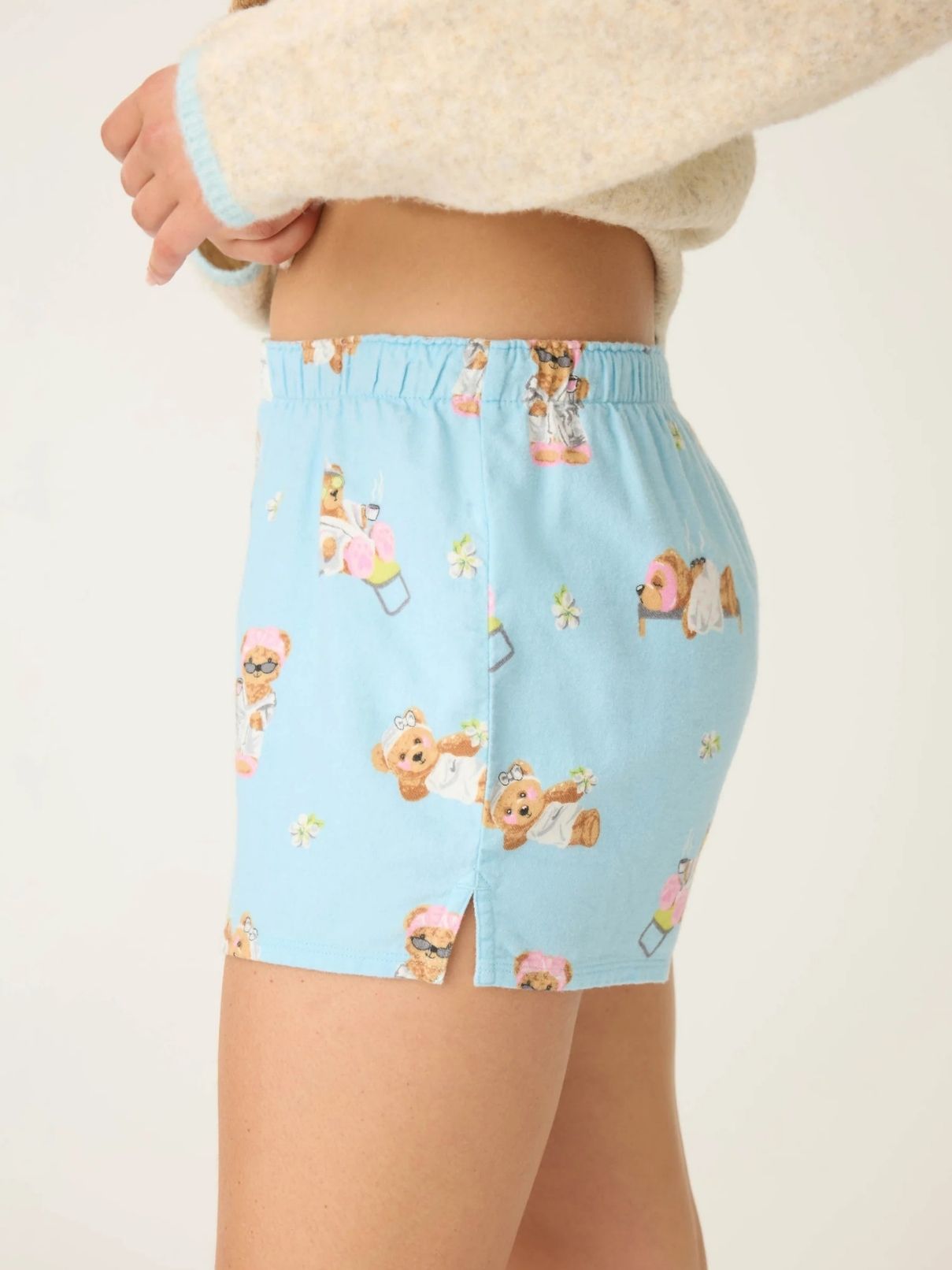 PJ Salvage Flannel Short in Ice Blue