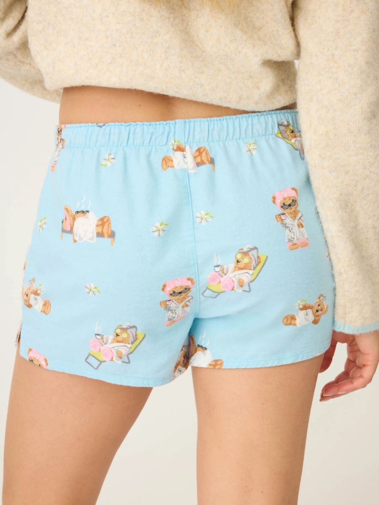 PJ Salvage Flannel Short in Ice Blue