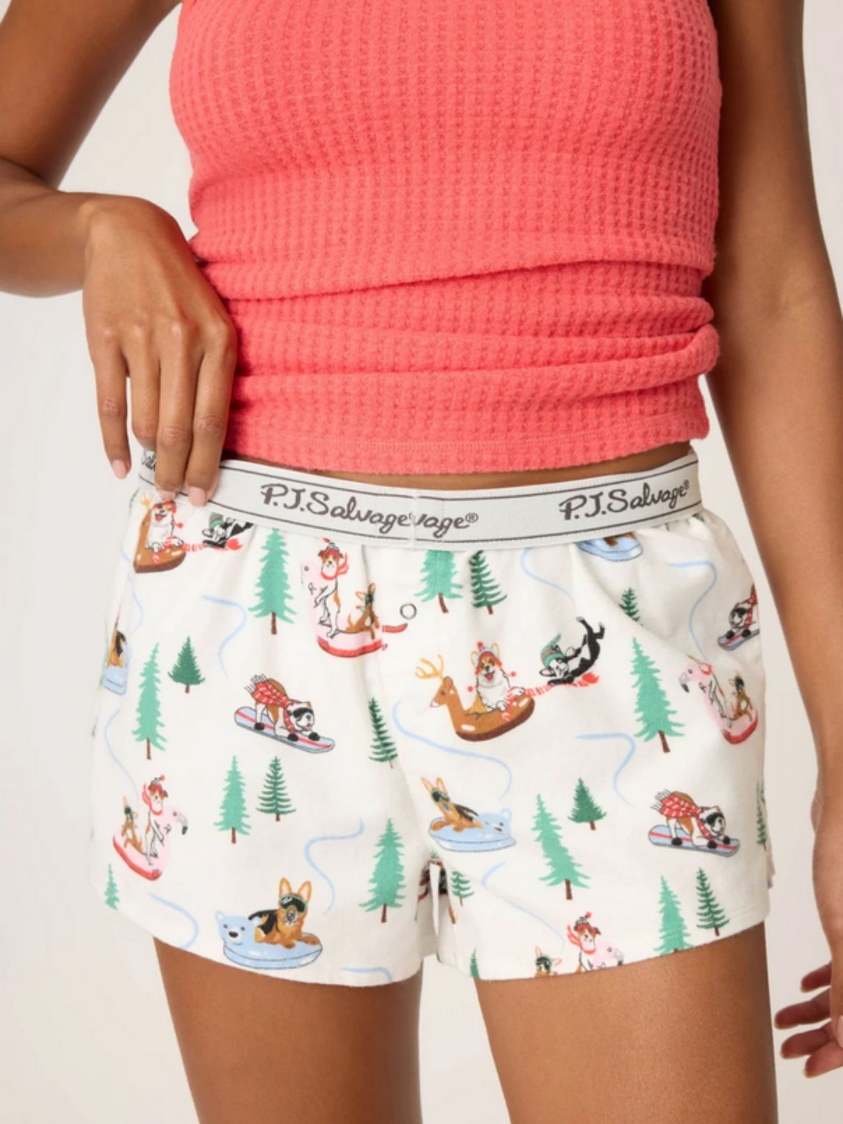 PJ Salvage Flannel Short in  White