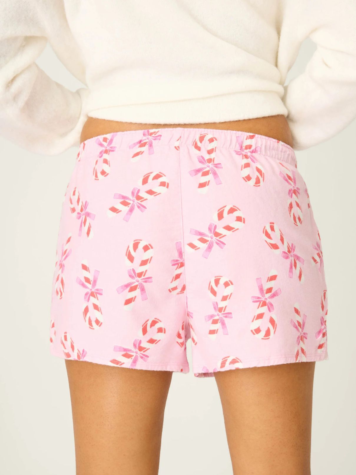 PJ Salvage Flannel Shorts in Baby Pink