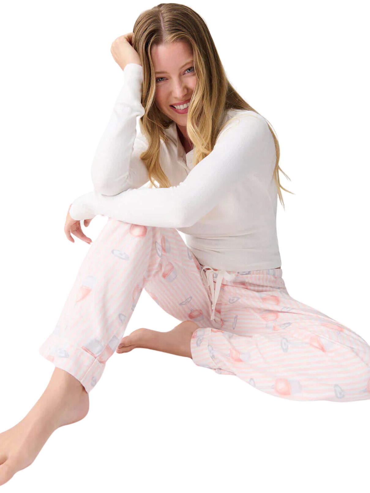 PJ Salvage Flannels in Pink Mist