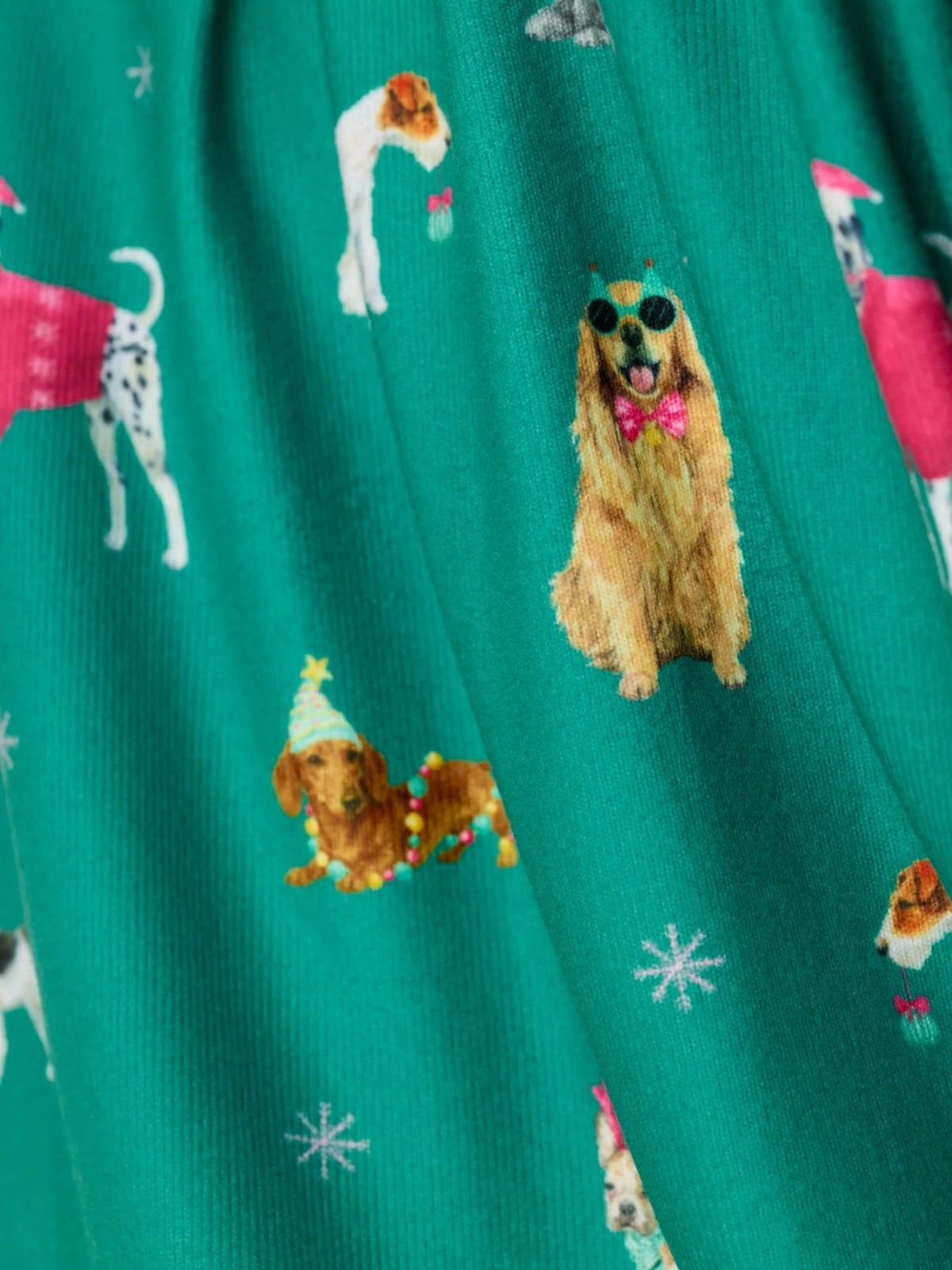 PJ Salvage Happy Pawlidays Dog Print Jogger Pajama Pants in Green