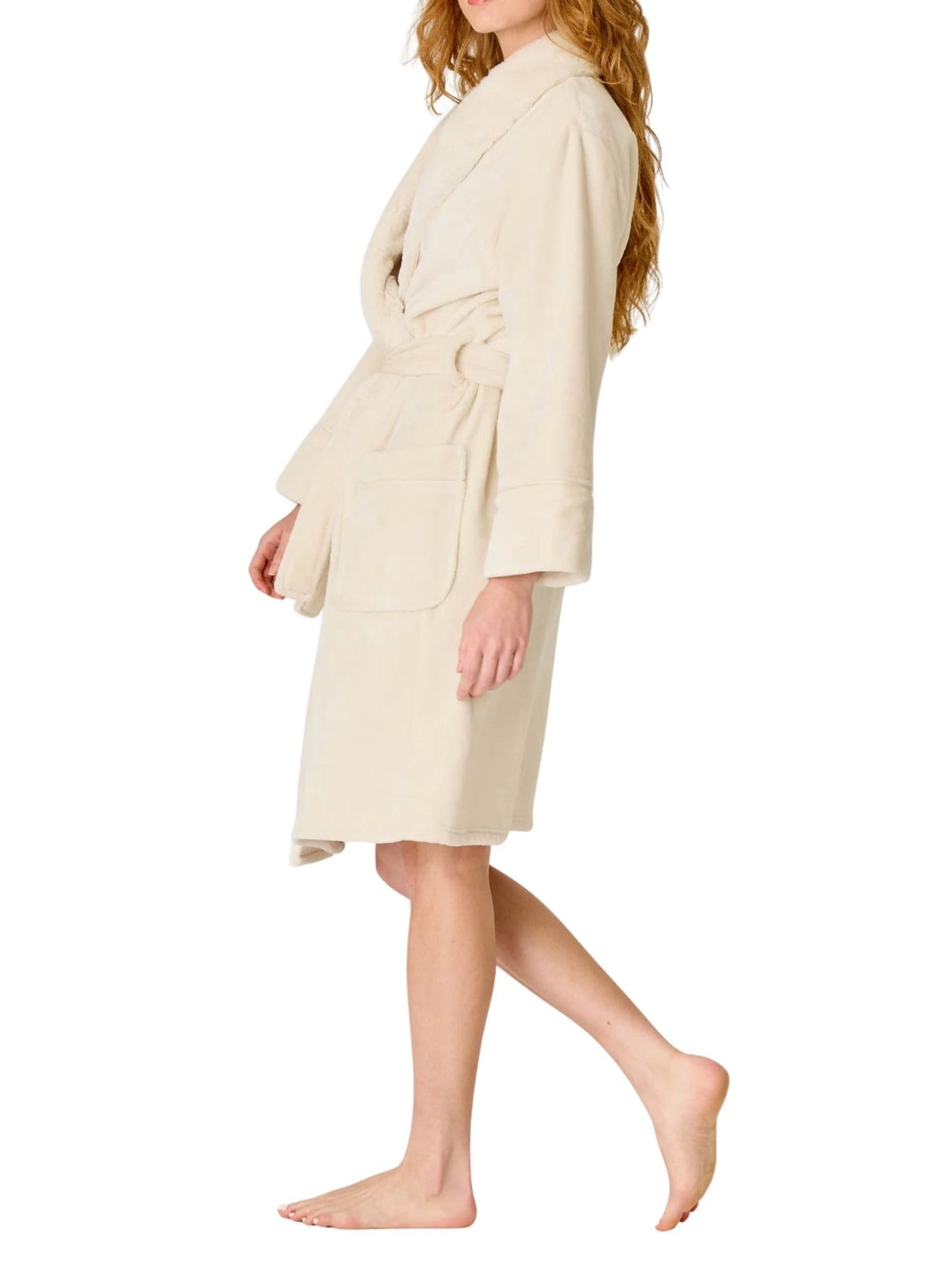 PJ Salvage Luxe Plush Robe in Natural