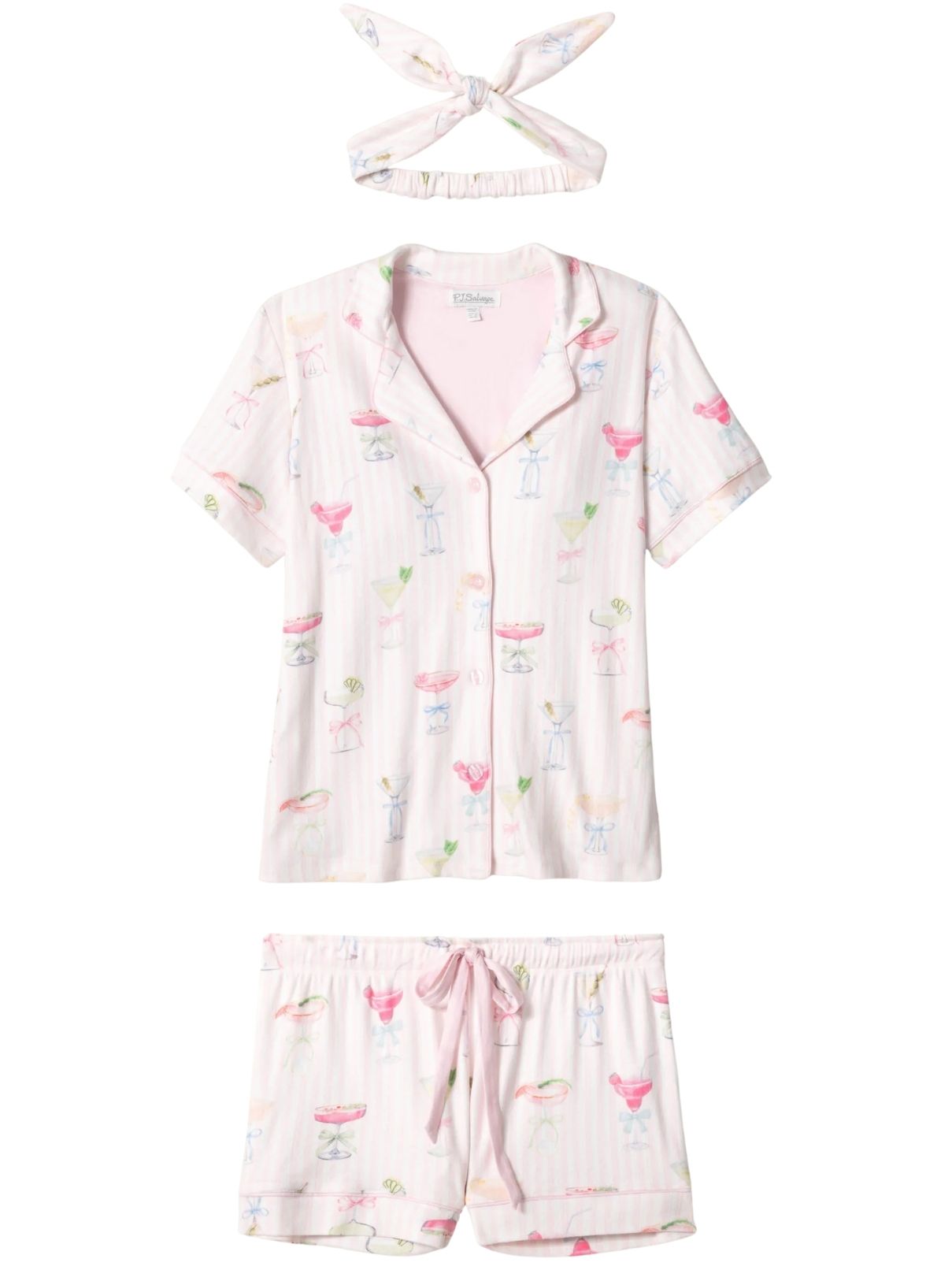 PJ Salvage Pj Set Pretty Punch in Baby Pink