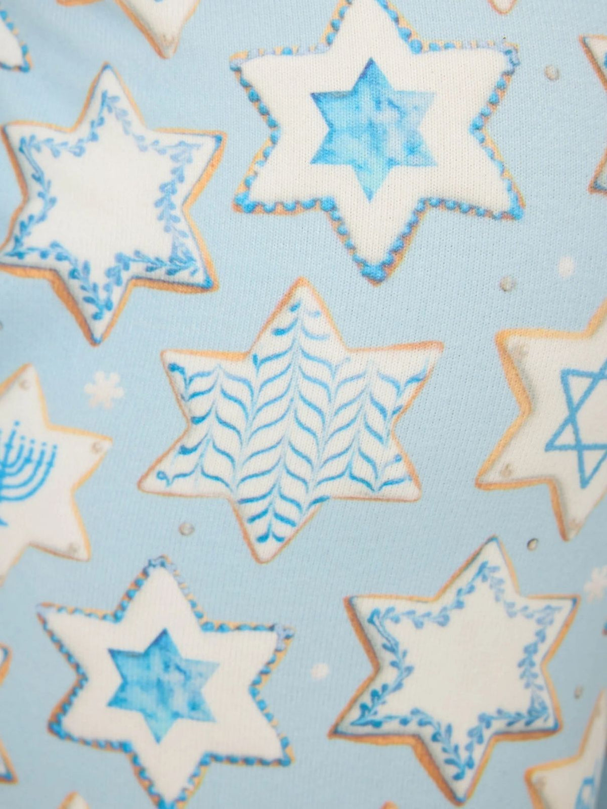 PJ Salvage You Had Me At Shalom Cookie Print Banded Pajama Pants in Light Sky