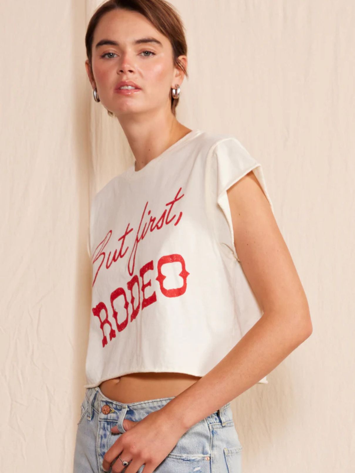 People of Leisure But First, Rodeo Crop Top