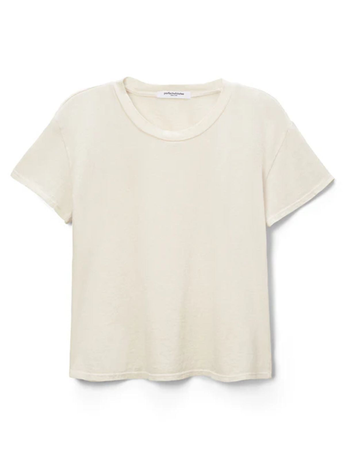 Perfect White Harley Boxy Crew Tee in Sugar