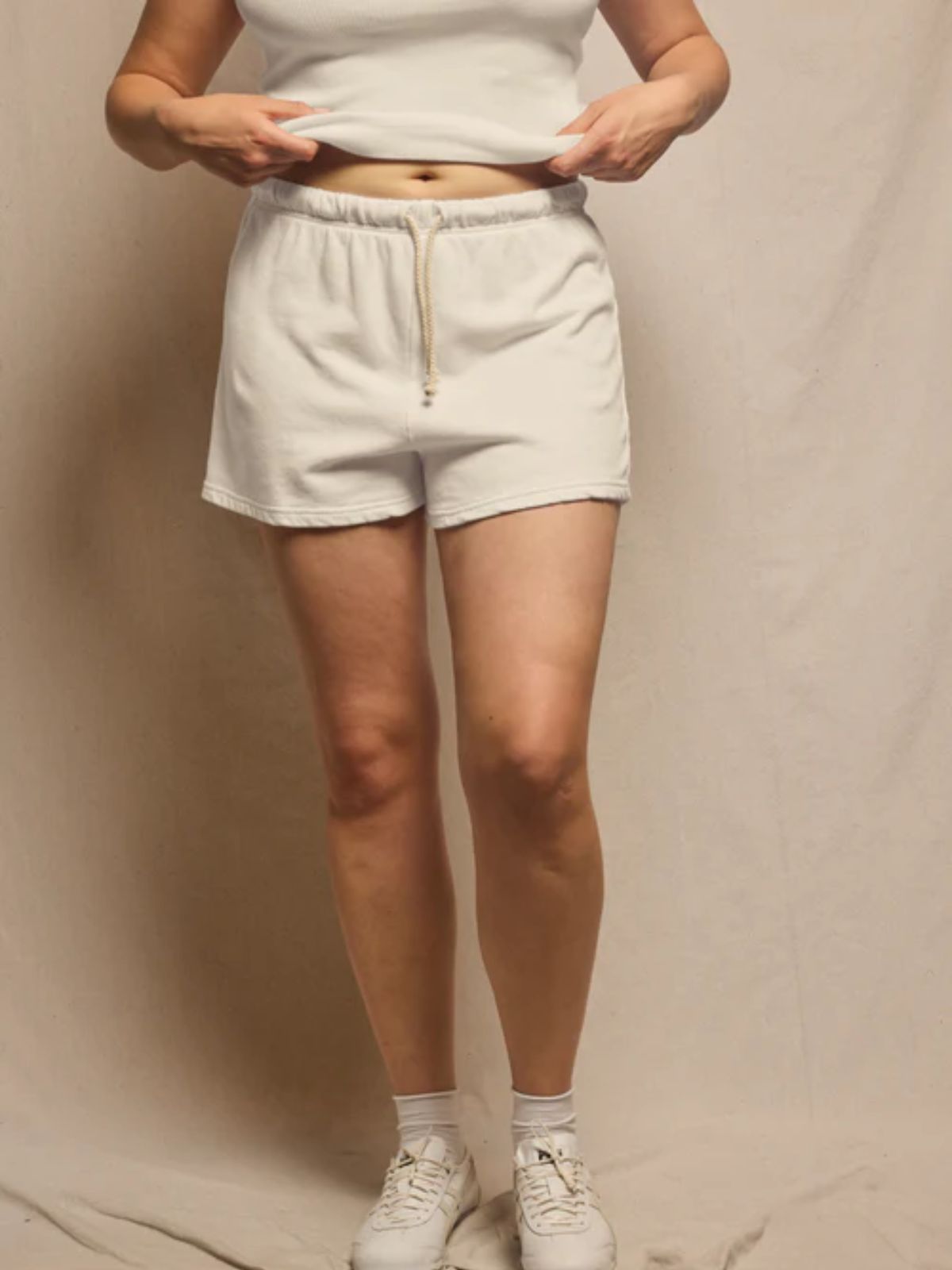 Perfect White Tee Layla French Terry Sweat Short in Sugar