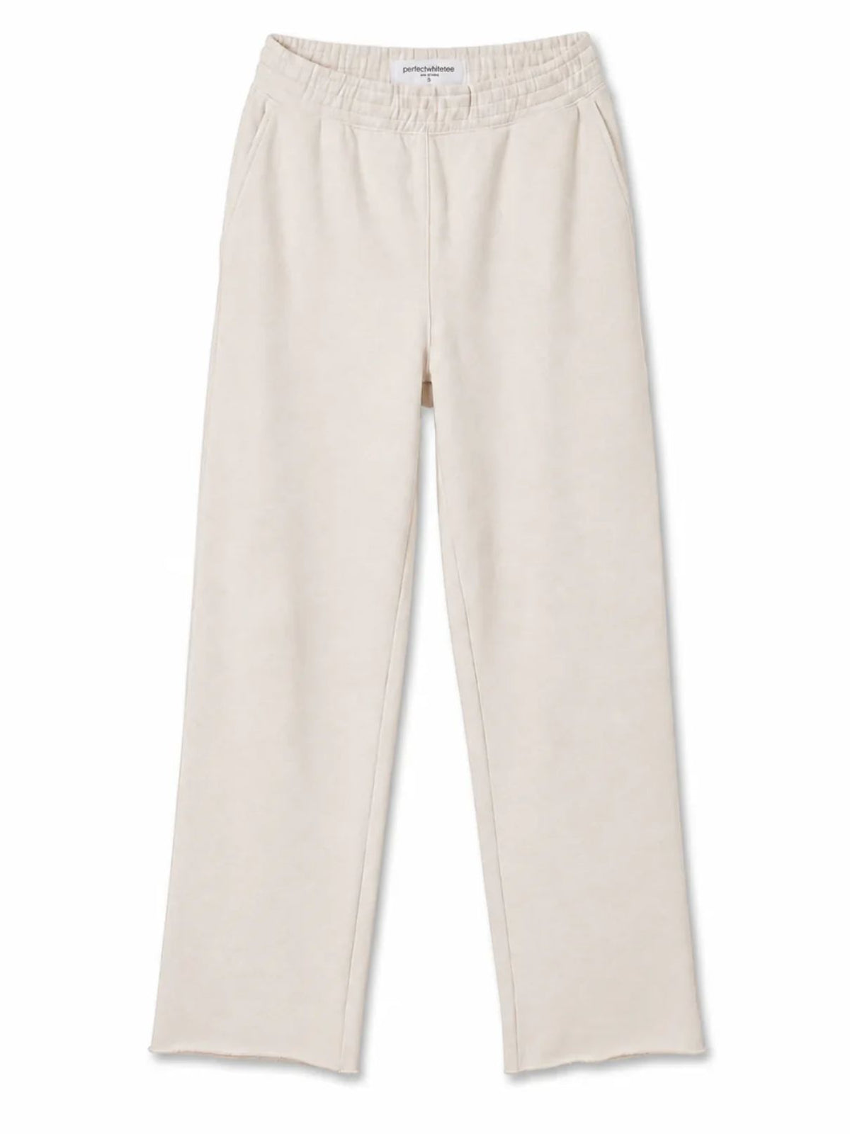 Perfect White Tee Leni Straight Leg French Terry Pants in Sugar