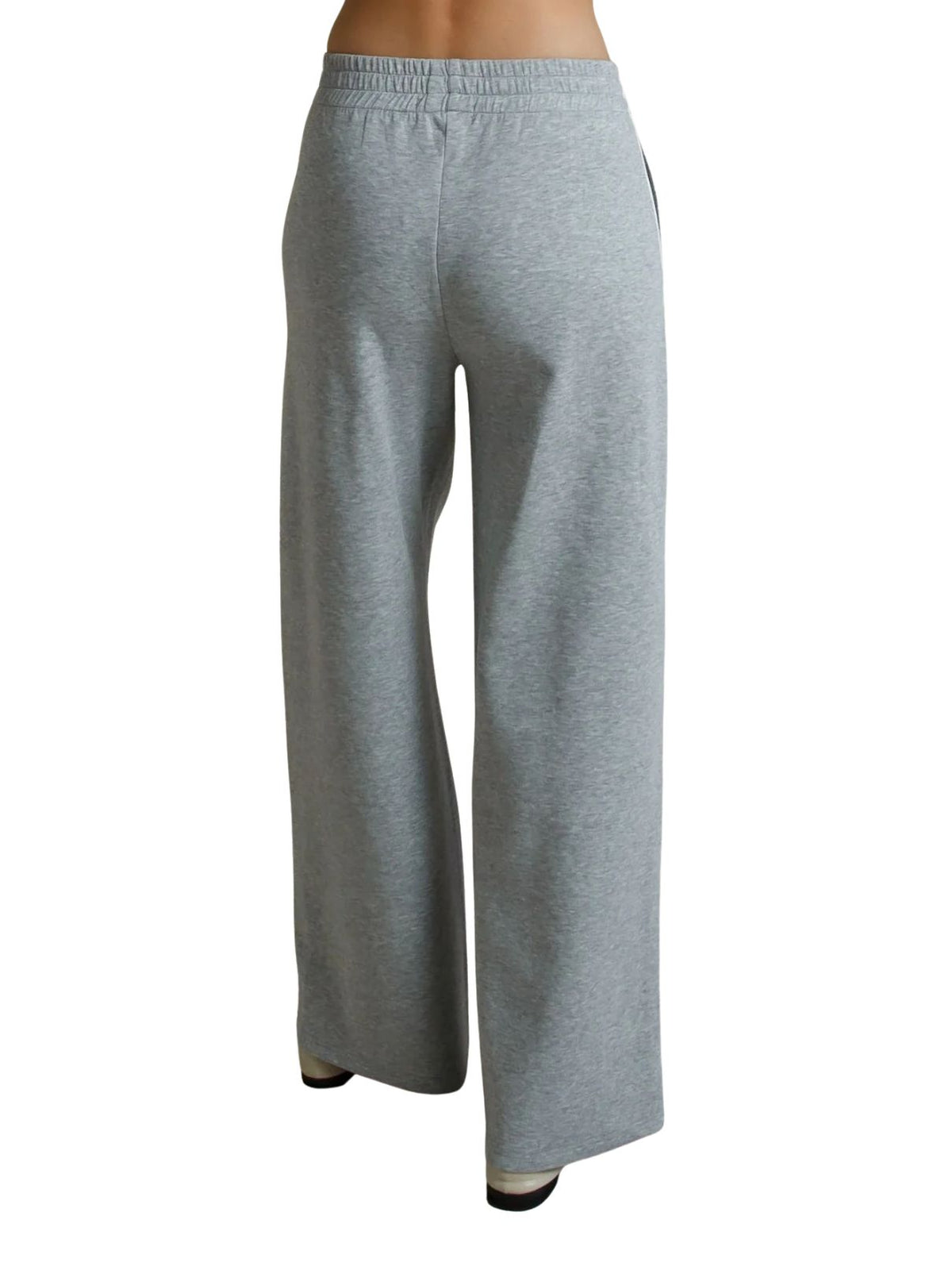 Perfect White Tee Mikos Wide Leg Travel Pants in Heather Grey