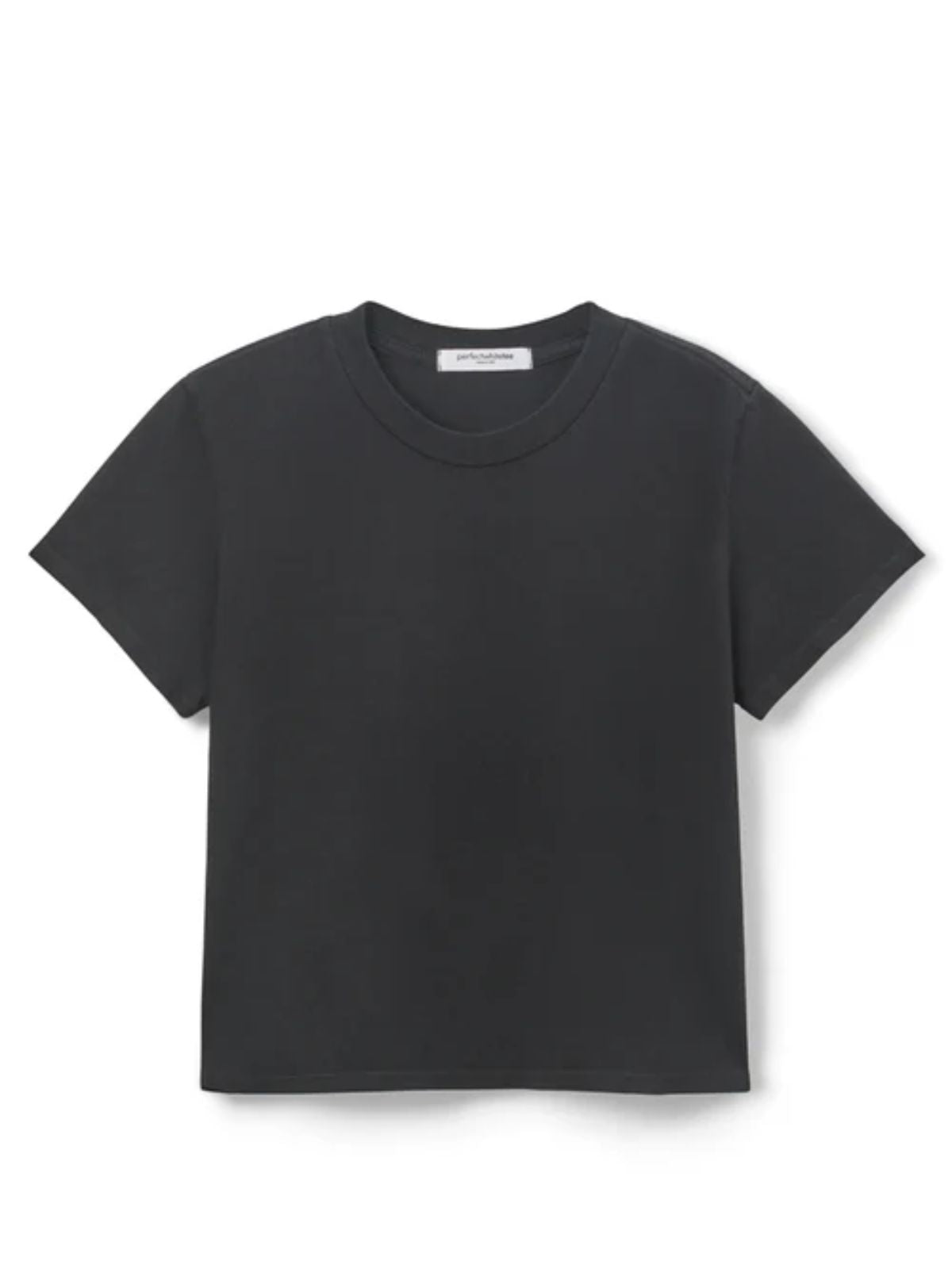 Perfect White Tee Springsteen Baby Tee in Black