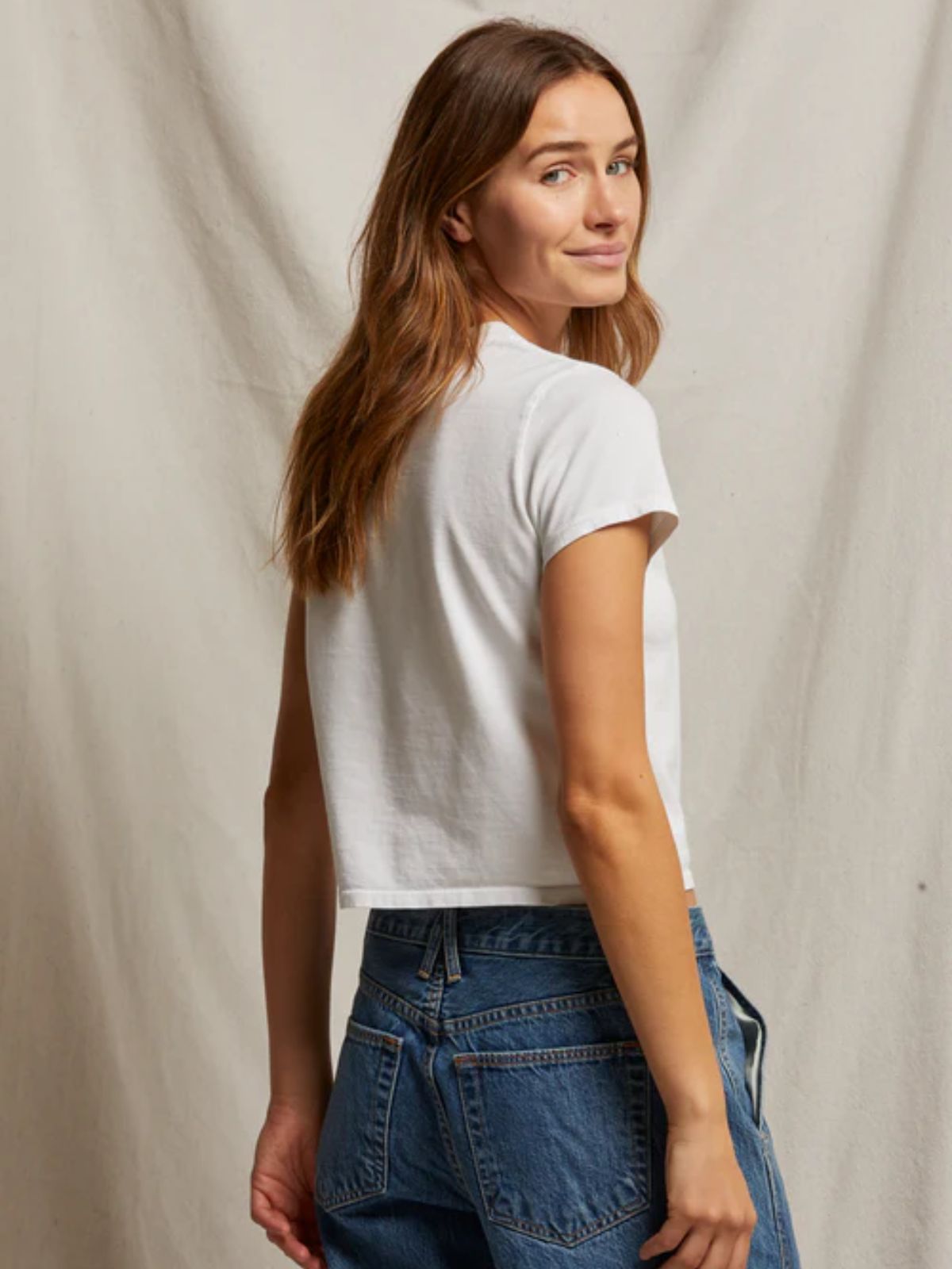 Perfect White Tee Springsteen Baby Tee in White