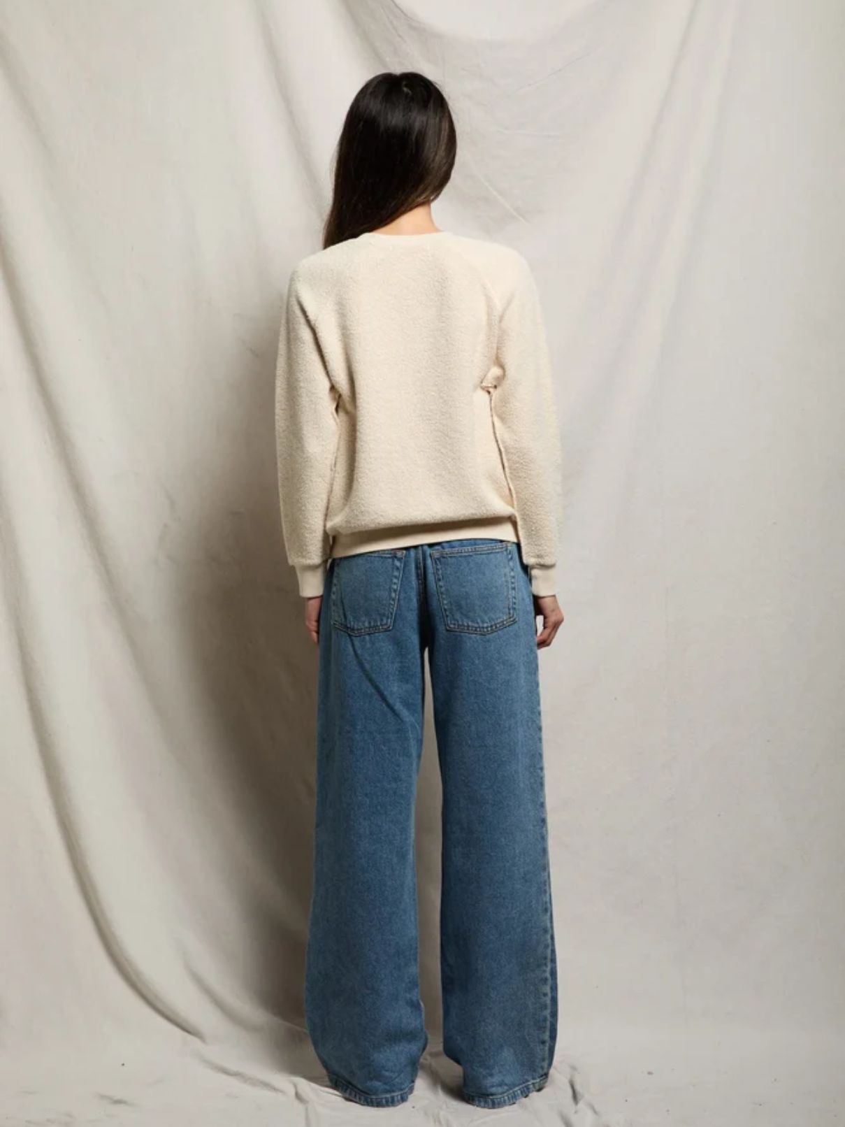 Perfect White Tee Ziggy Inside Out Fleece in Sugar