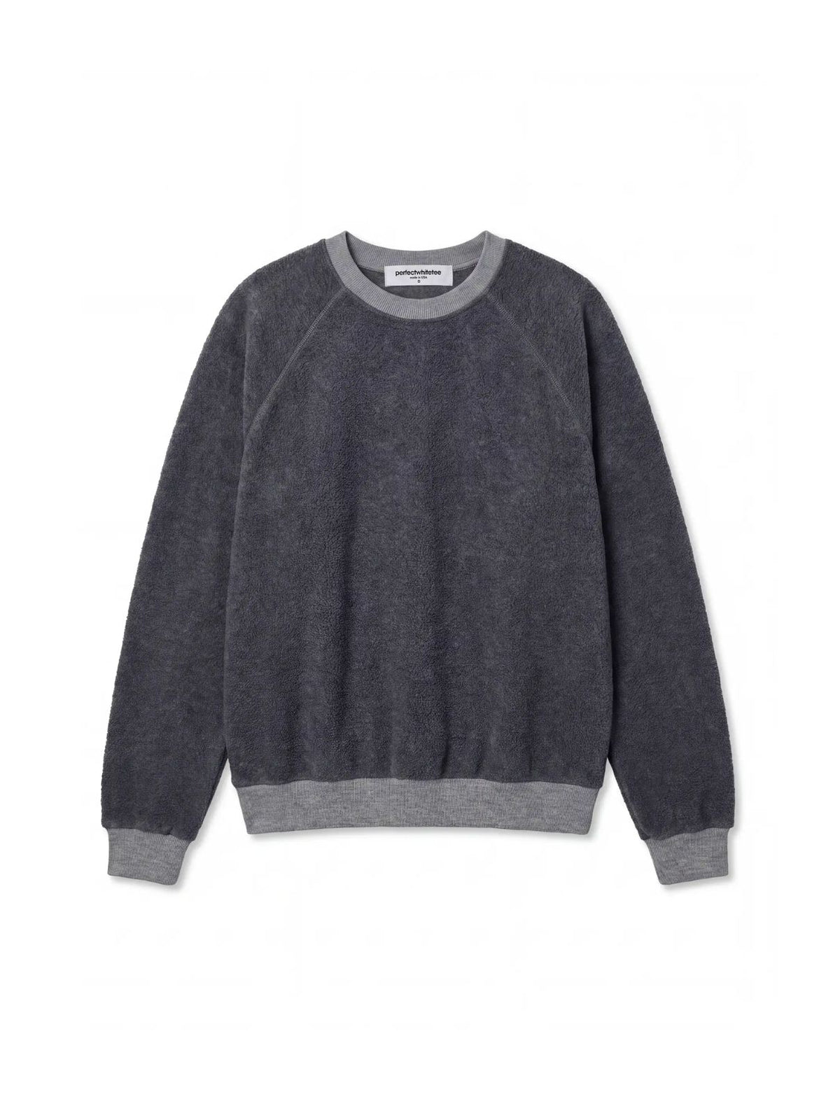 Perfect White Tee Ziggy Oversized Cotton Tee in Dark Heather Grey