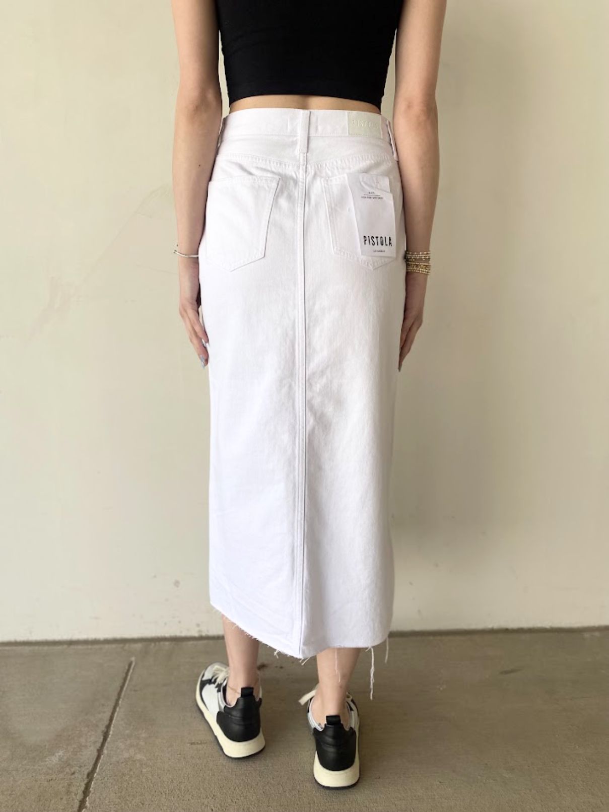 Pistola Alice Midi Skirt in White