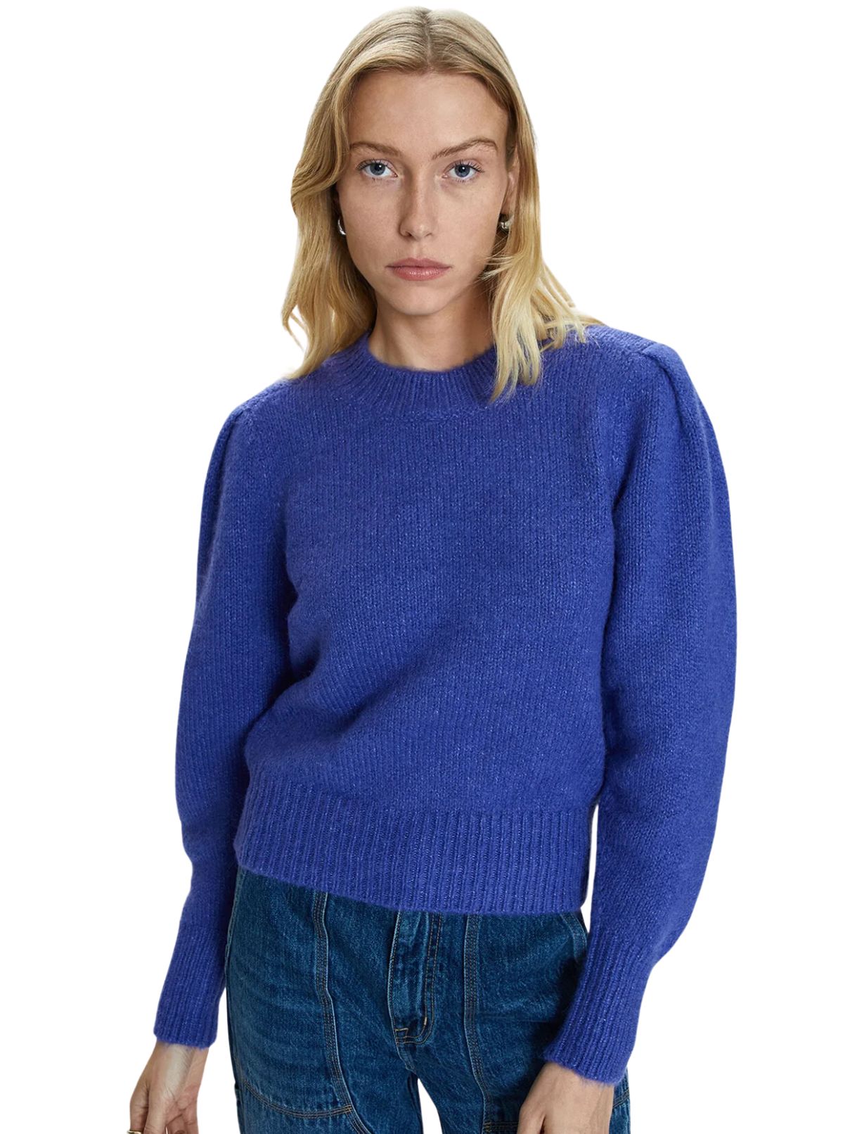 Pistola Colette Puff Sleeve Sweater in Periwinkle