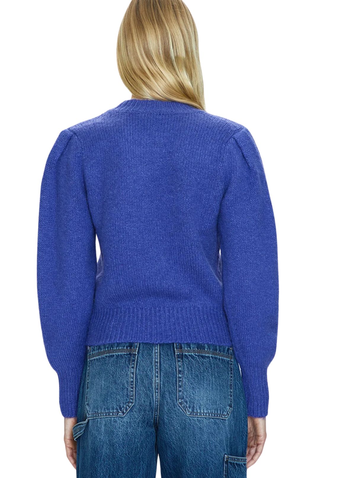 Pistola Colette Puff Sleeve Sweater in Periwinkle