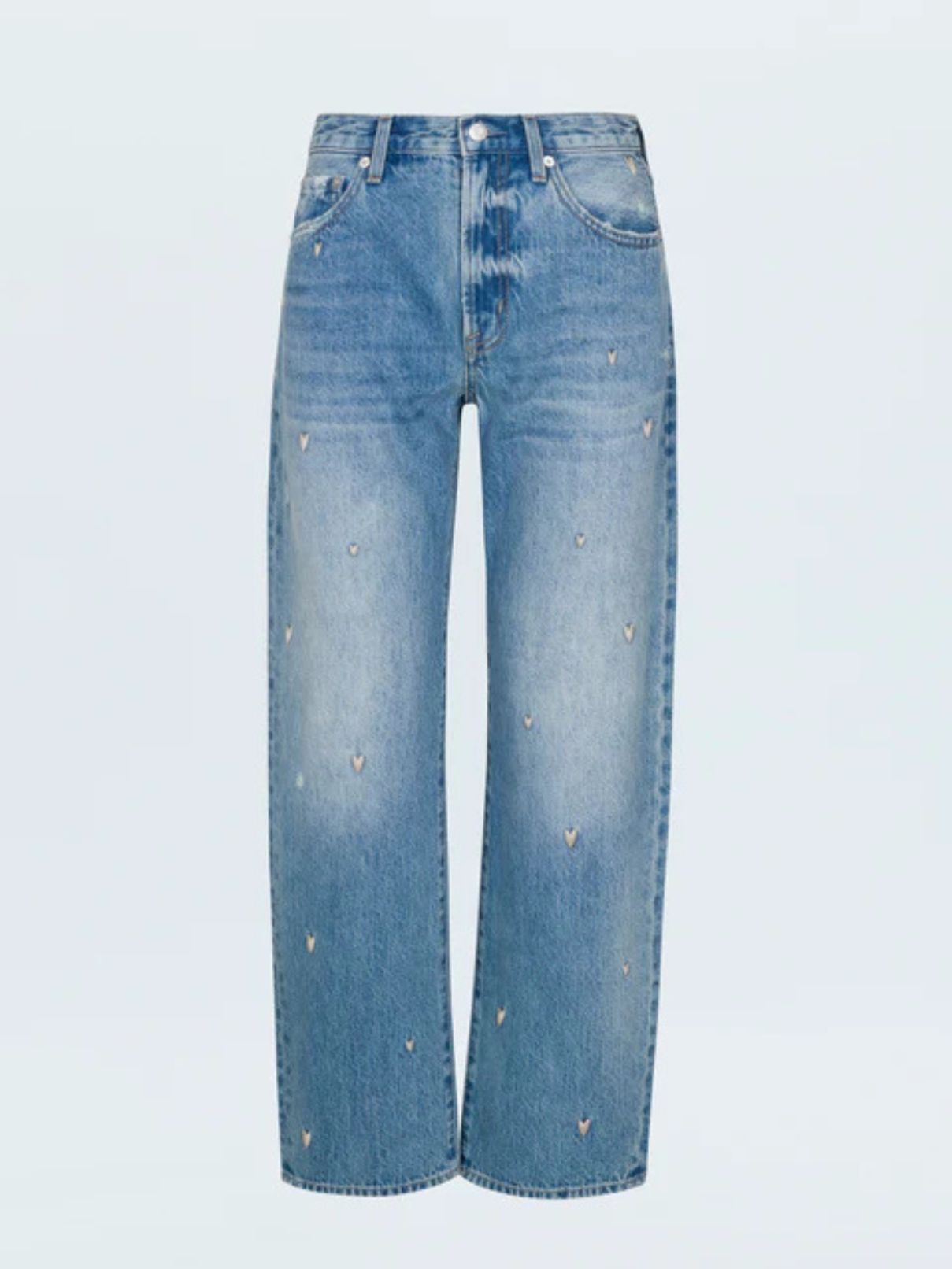 Pistola Lexi Mid Rise Bowed Straight Jean in Confetti Vintage